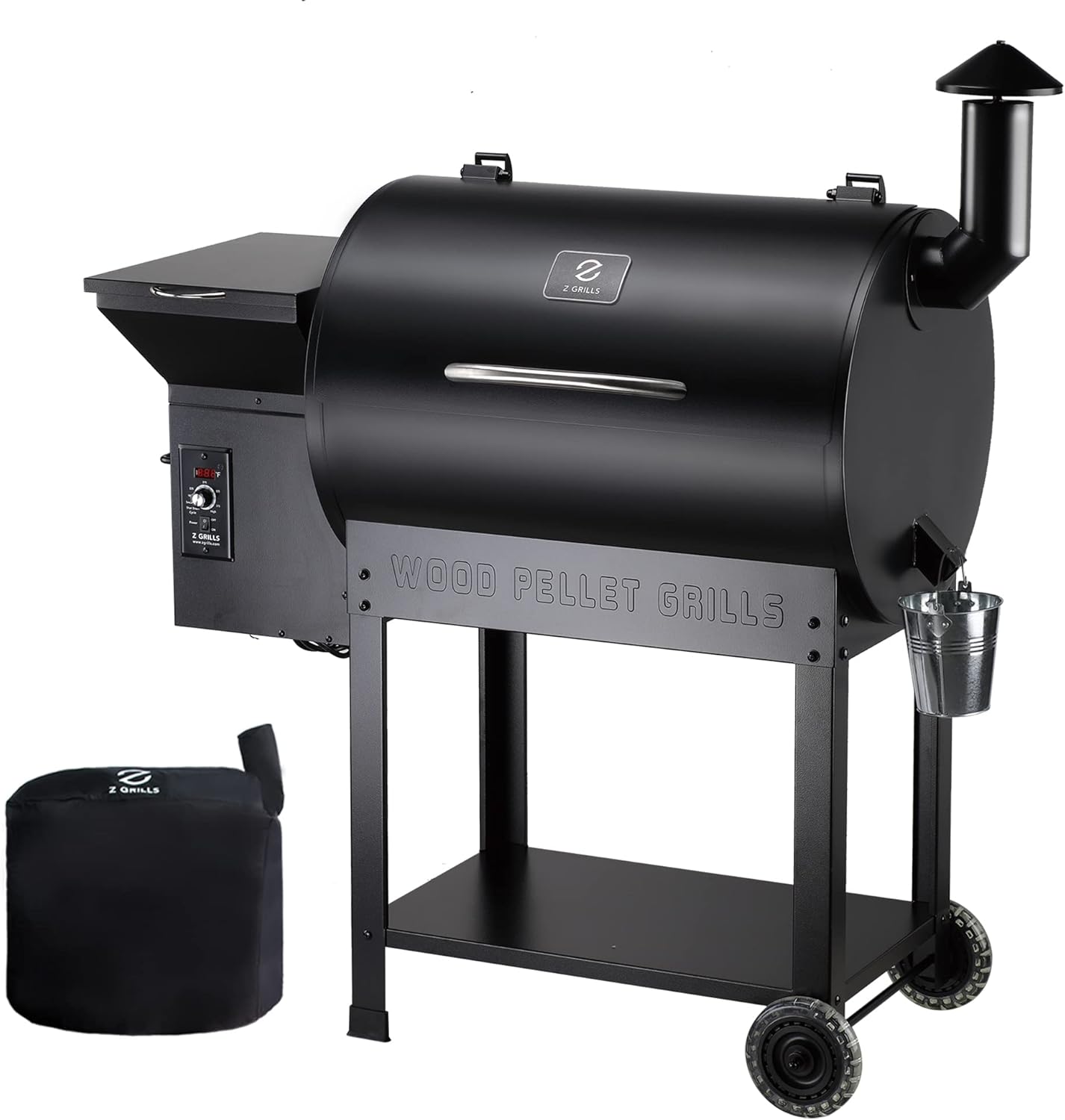 Z GRILLS ZPG-550B2 Wood Pellet Grill & Smoker with PID 3.0 Controller, 553 sq in Cooking Area, Meat Probe, Hopper Cleanout, 8 in 1 BBQ Grill Outdoor Auto Temperature Control, Black - Image 8