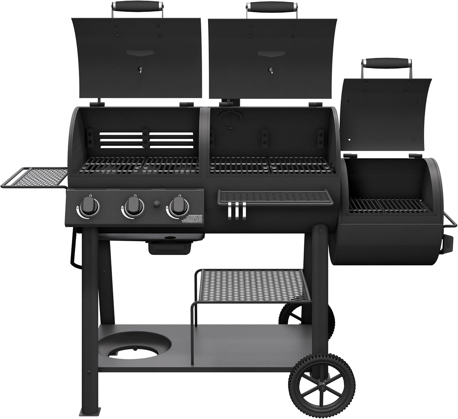 Oklahoma Joe's Canyon Combo Charcoal and Gas Smoker & Grill, Black - 24203004 - Image 8
