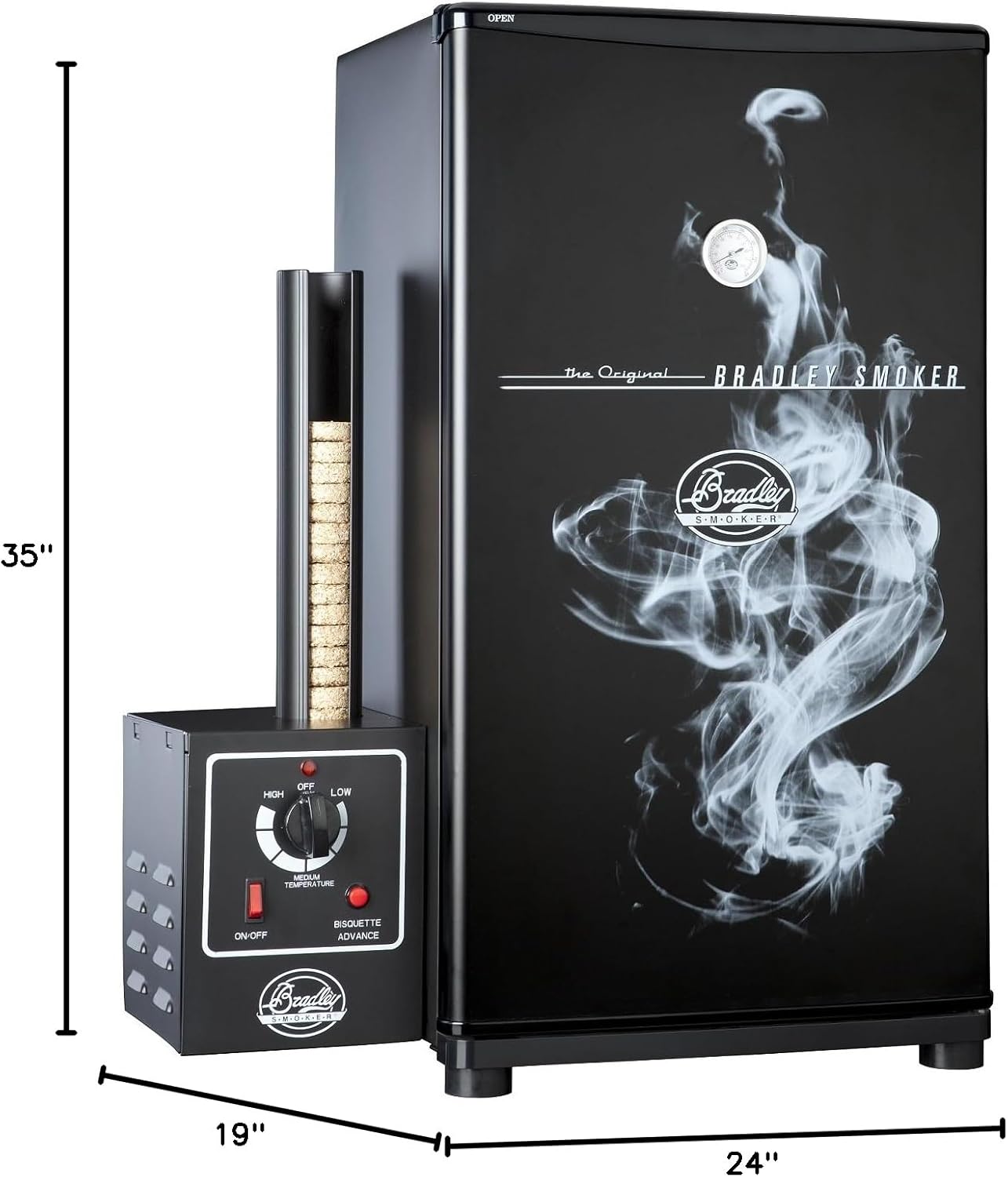 Original Bradley Smoker BS611 4-Rack Natural Draft Vertical Electric Smoker - Image 2
