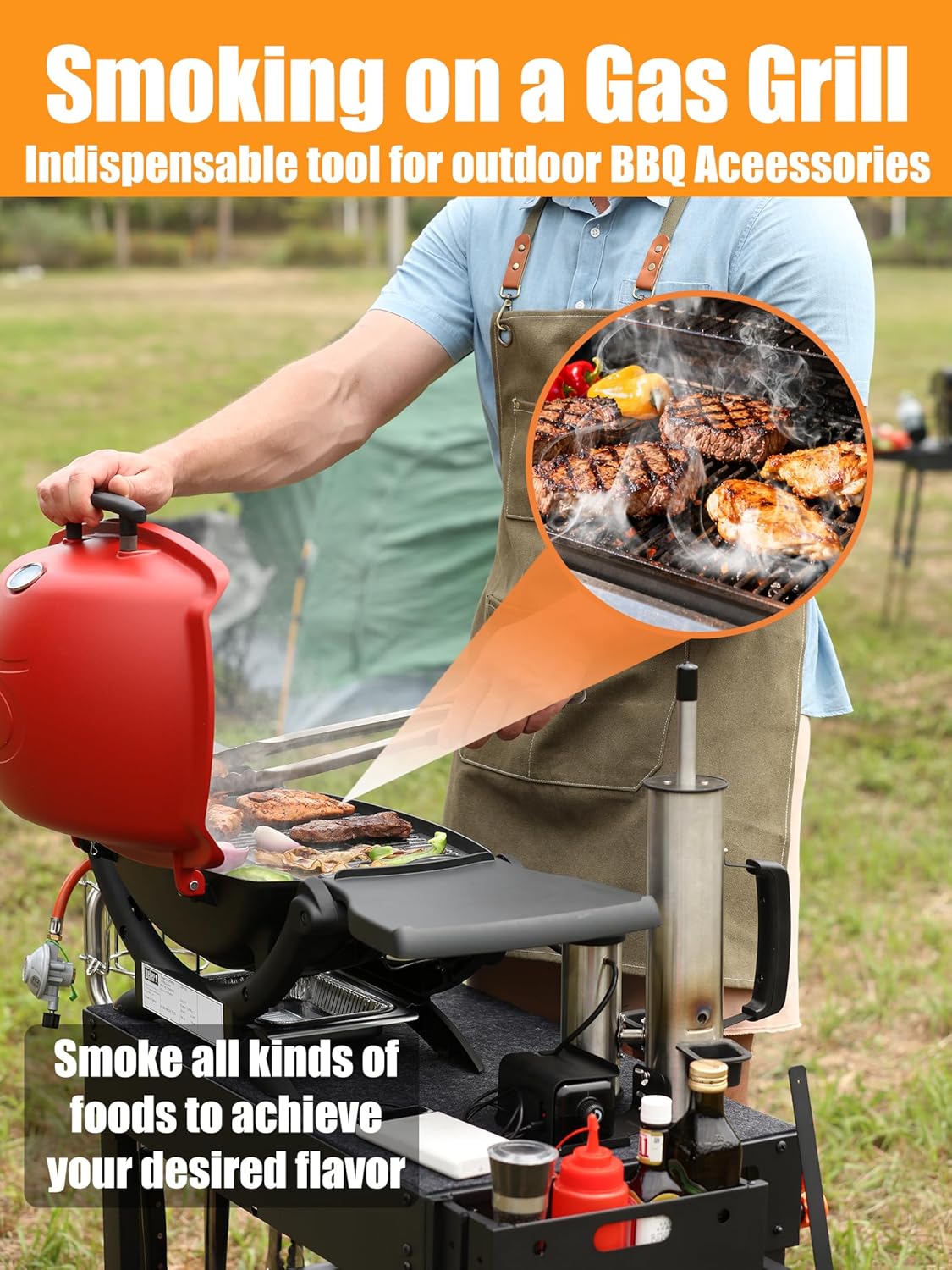 2026 Advanced Cold Smoke Generator, Tube for Pellet Smoker Upgrade, Smoker Attachment for Gas Grilling, Portable Cordless Electric, Hot or Cold Smoking: Fits Weber, Traeger, Pit Boss, East Oak ect... - Image 2