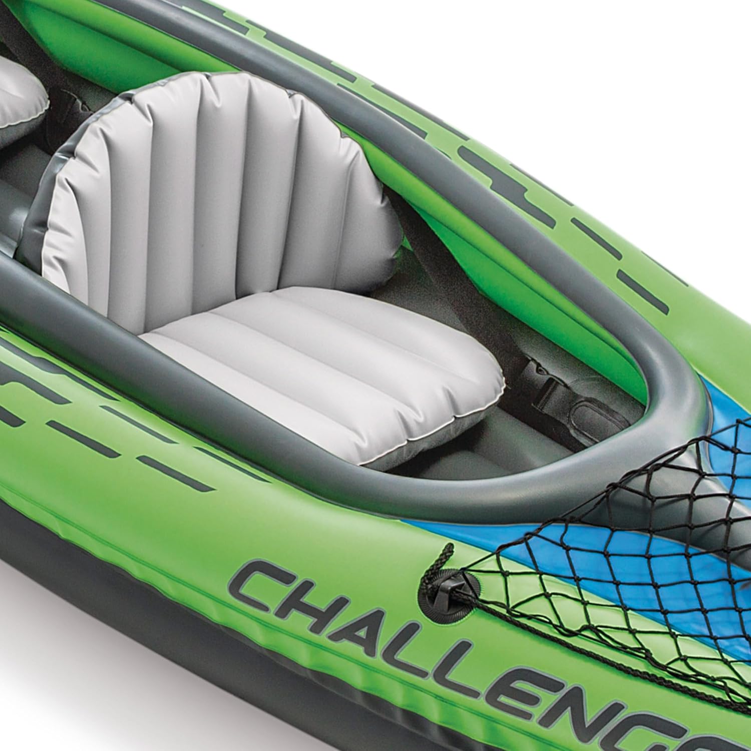 INTEX Challenger Inflatable Kayak Series: Includes Deluxe 86in Kayak Paddles and High-Output Pump u2013 SuperStrong PVC u2013 Adjustable Seat with Backrest u2013 Removable Skeg u2013 Cargo Storage Net