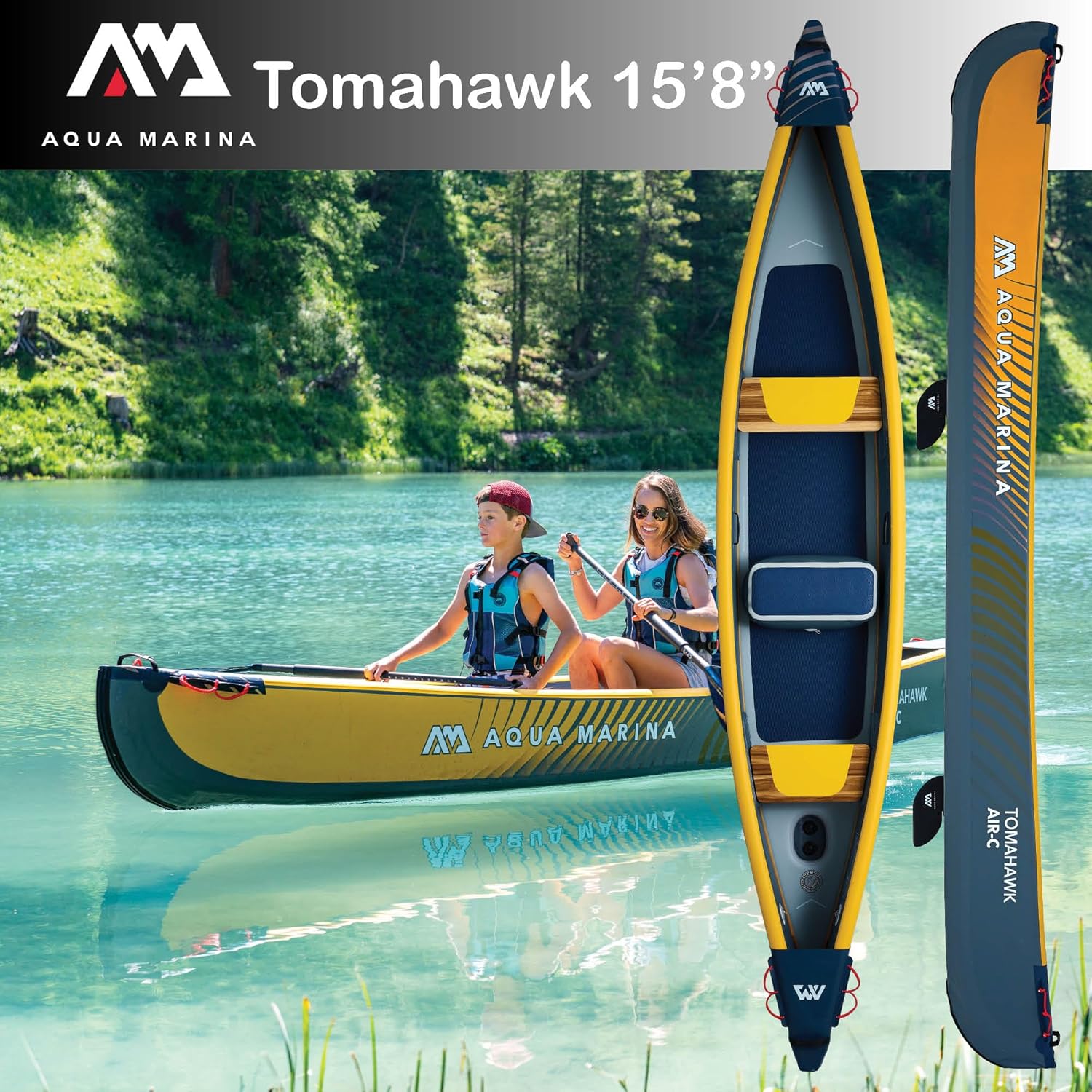 Aqua Marina Tomahawk 15ft. 8’’ Inflatable Speed Canoe