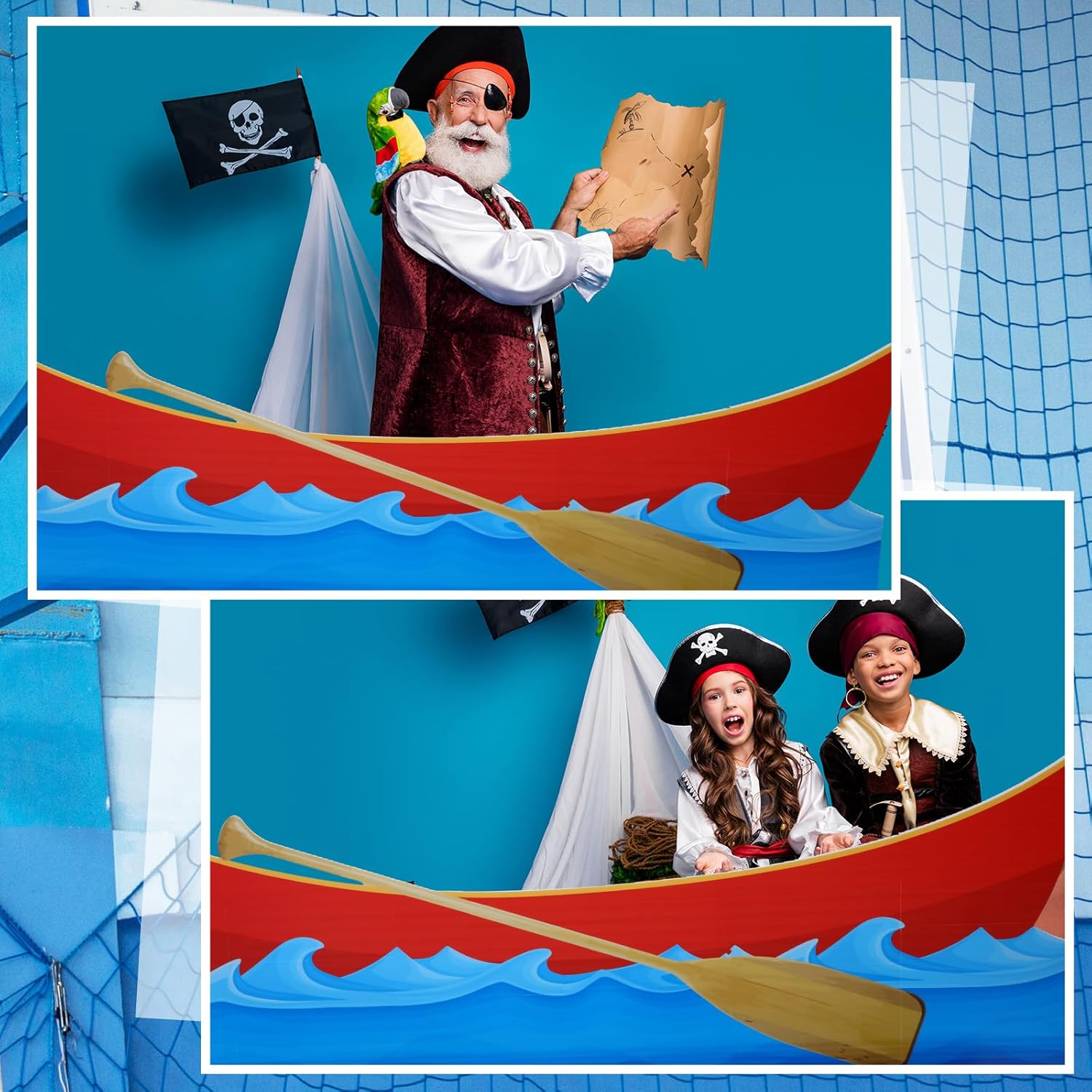 Beeveer Canoe Cardboard Cutout Stand up Set Beach Nautical-Inspired Events Camping-Themed Canoe Stand up Photo Props for VBS Vacation Bible School Party Supplies (6 Ft) - Image 4