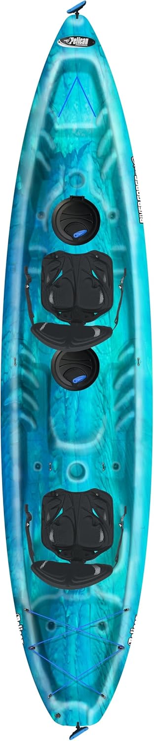 Pelican - River Gorge 130X Tandem Kayak - Sit-on-Top - Recreational 2 Person Kayak - 13 ft