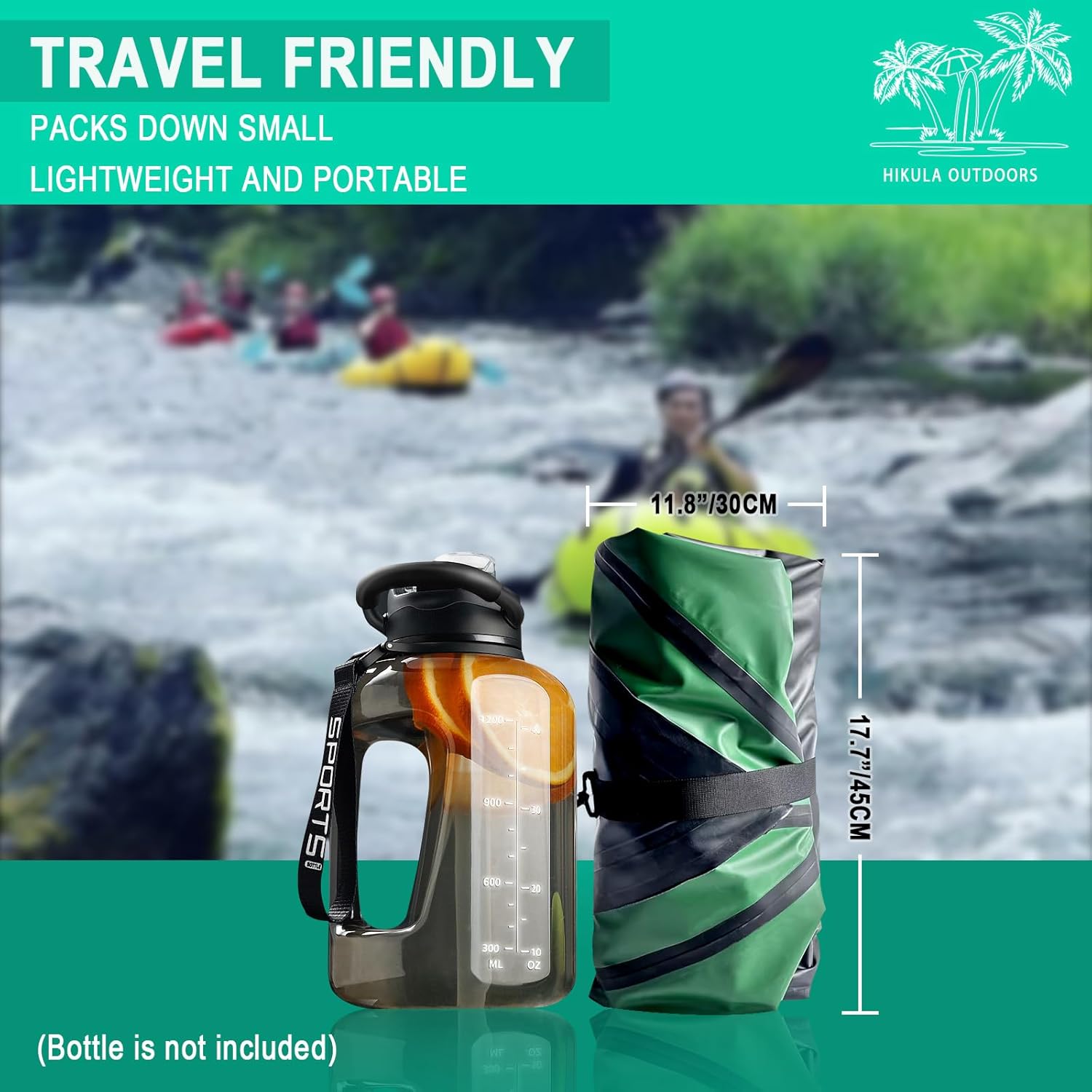 HIKULA Inflatable Lightweight TPU PackRaft Eco-Friendly White Water Rafting Micro Inflatable Kayak Canoe Carry Bag Included - Image 3