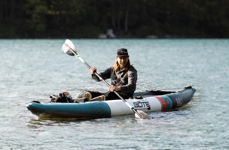 BOTE Vali Aero Inflatable Ultralight Kayak Packable Multiple Sizes for Single or Tandem Adults Kids Family Friendly Blow Up Fishing MAGNEPod Compatible