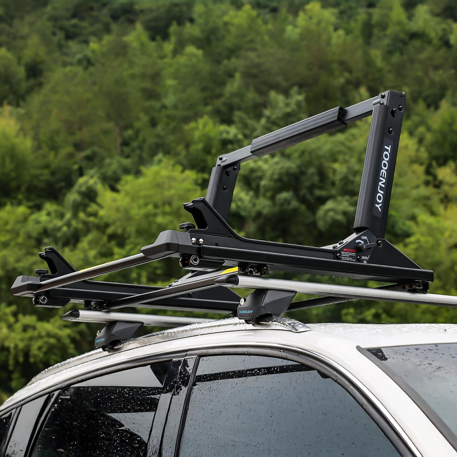 TOOENJOY Heavy-Duty Kayak Lift Assist Roof Rack, 100 LBS Capacity Kayak Canoe Rooftop Loader, Elevating Assist System for Easy Loading