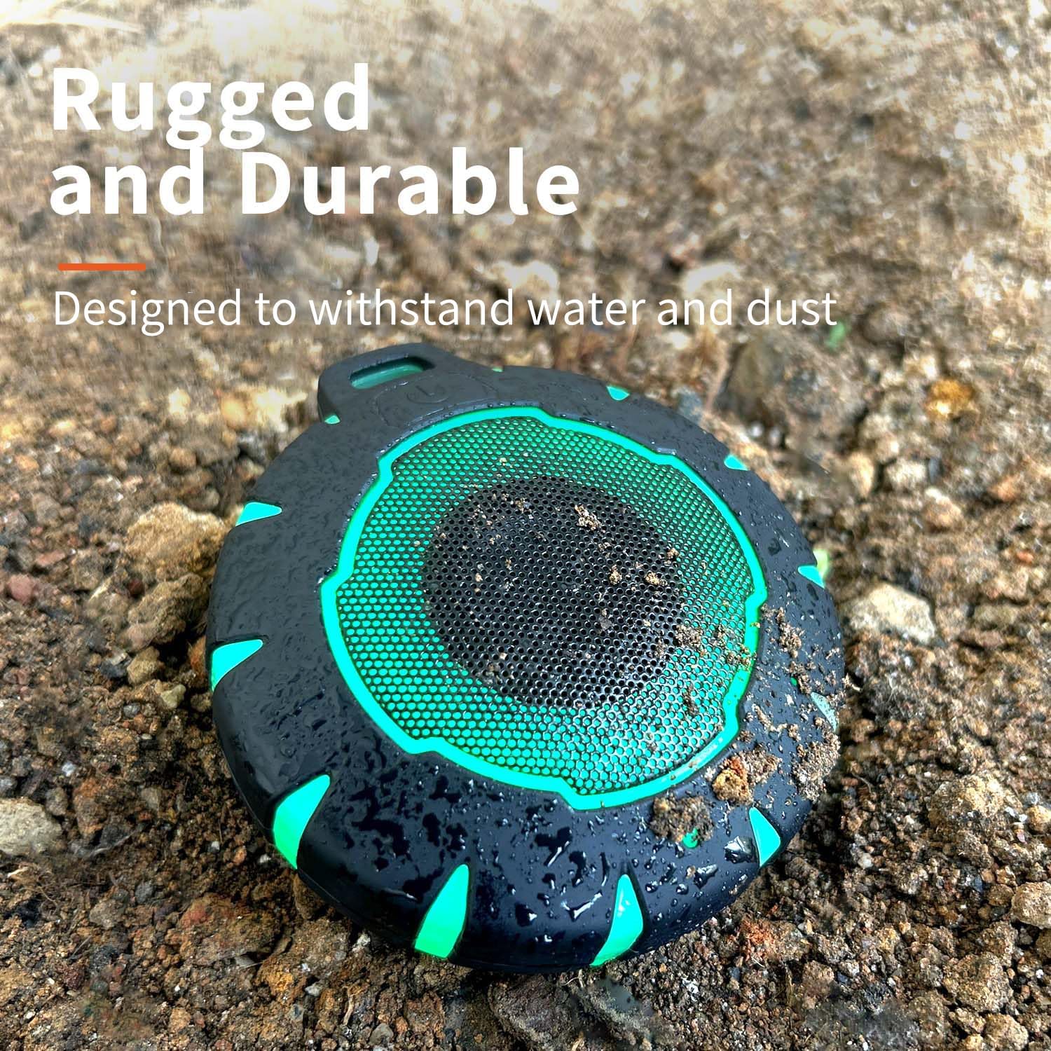 HEYSONG Waterproof Shower Bluetooth Speaker, Durable & Portable with Clear Sound, Ideal for Shower, Pool, Beach & Kayaking u2013 Great Gift for All Ages