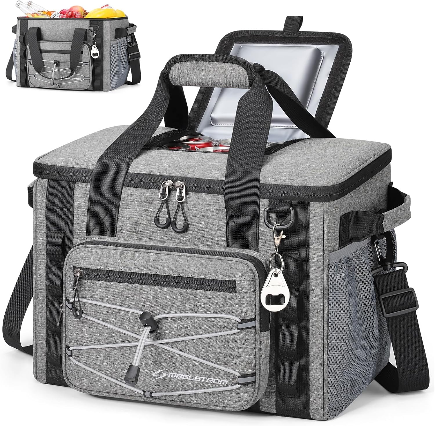 Maelstrom Soft Sided Cooler Bag, 30/40 Can Collapsible Insulated Ice Chest, Large Leakproof Portable Storage for Camping, Travel, Kayaking & Beach - Image 8