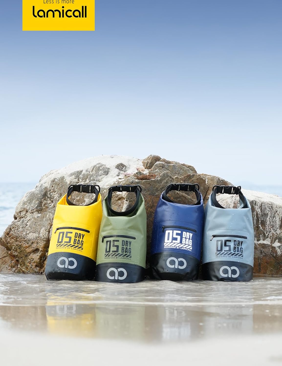 Lamicall Dry Bag, Waterproof Bag - [Durable & Floating] 5L/10L/20L/30L/40L Roll Top Drybag with Water Proof Phone Pouch for Travel Swimming Boating Kayaking Paddle Board Camping Beach Accessories