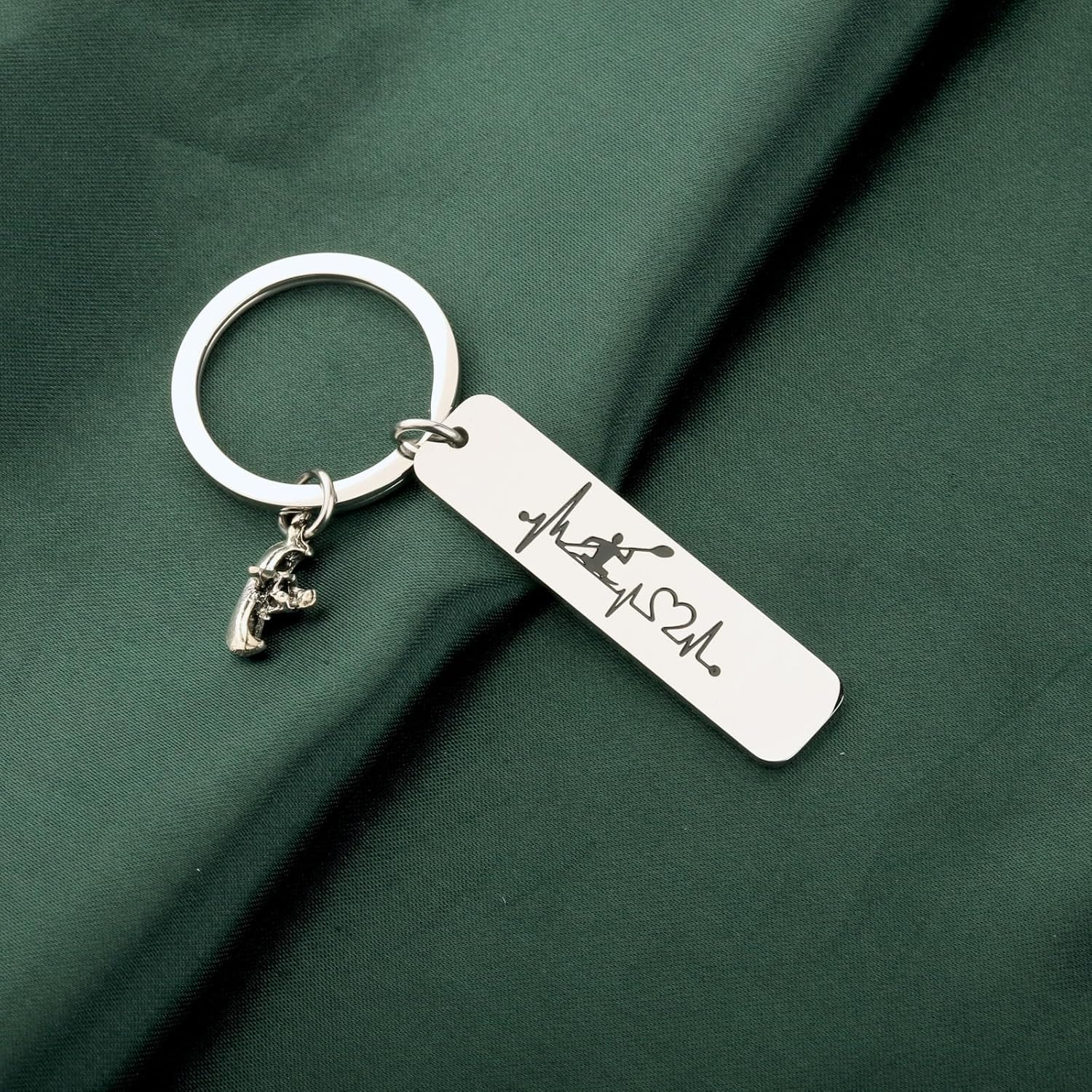 PLITI Kayaking Lover Gift Kayak Heartbeat Lifeline Keychain Outdoor Adventure Accessory - Image 5