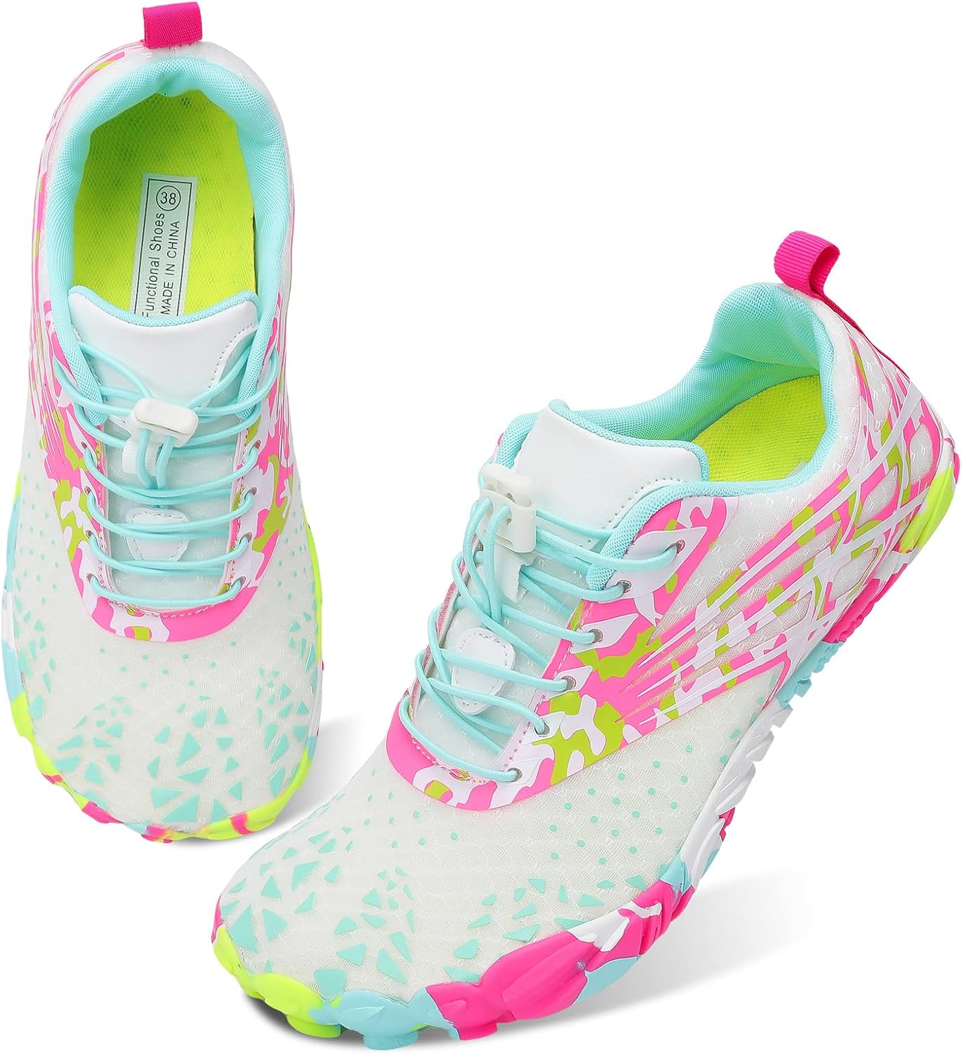 Scurtain Unisex Mens Womens Athletic Hiking Water Shoes Quick Dry Barefoot Aqua Shoes Swim Shoes Beach Shoes with Drainage