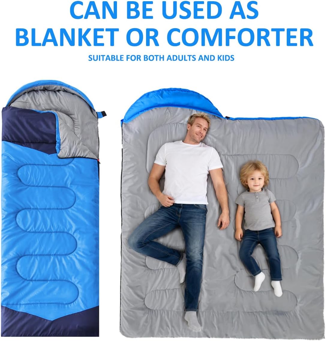 Alternative view of oaskys Camping Sleeping Bag - 3 Season Warm & Cool Weather - Summer Spring Fall Lightweight Waterproof for Adults Kids - Camping Gear Equipment, Traveling, and Outdoors