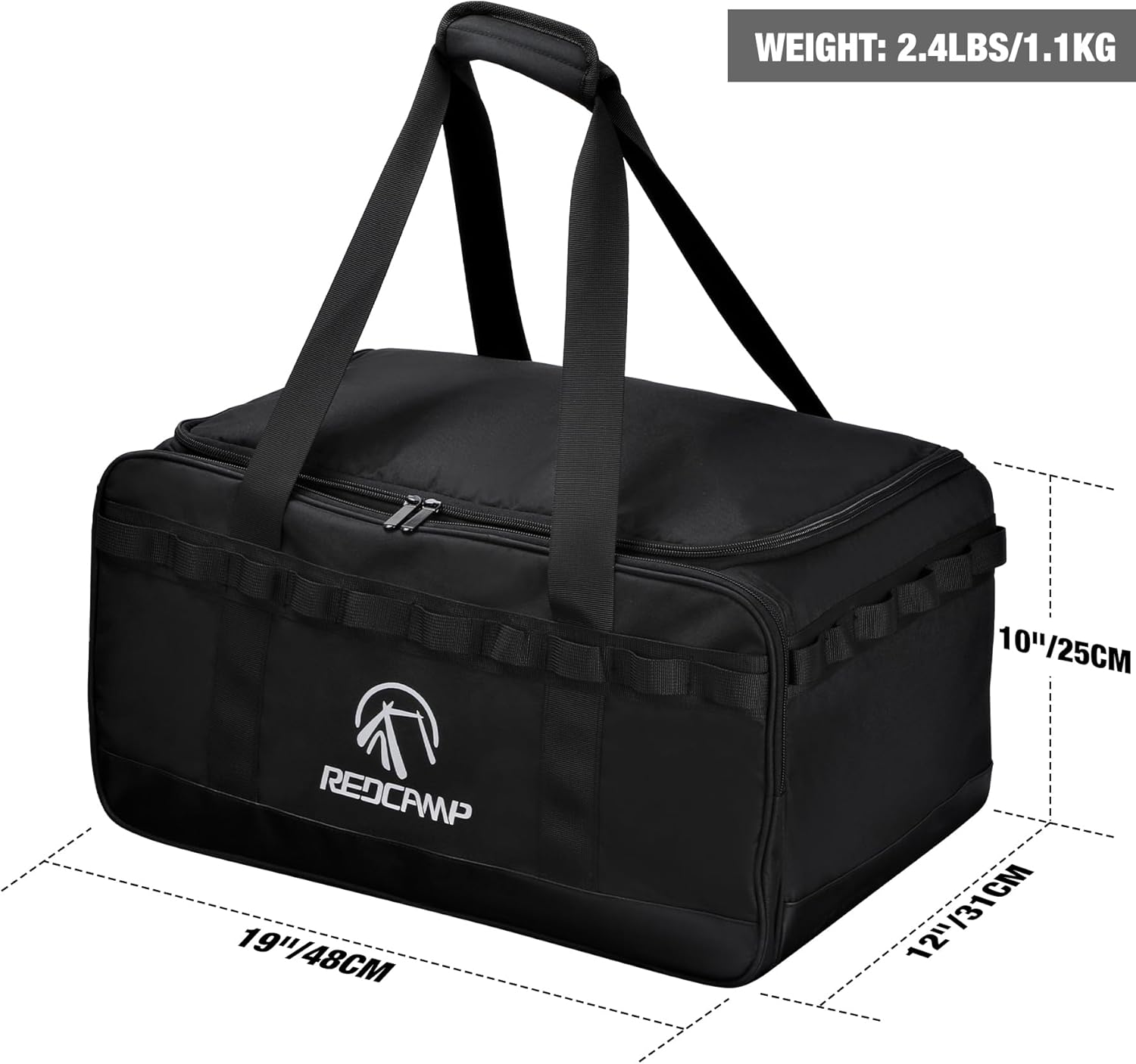 Alternative view of REDCAMP Camping Tote Organizer, 35L Tactical Duffel Bag, Waterproof Camping Storage Organizer with 3 Adjustable Dividers for Outdoor Transport