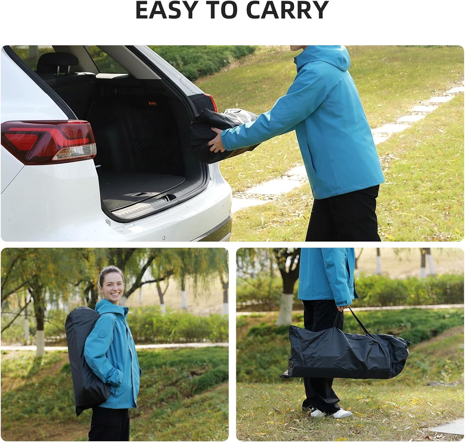 Alternative view of Camping Table Folding Portable Camp Lightweight Roll Up Table Adjustable Height with Carry Bag Indoor Outdoor for Camping, Home,Picnic,Backyard,BBQ,Party