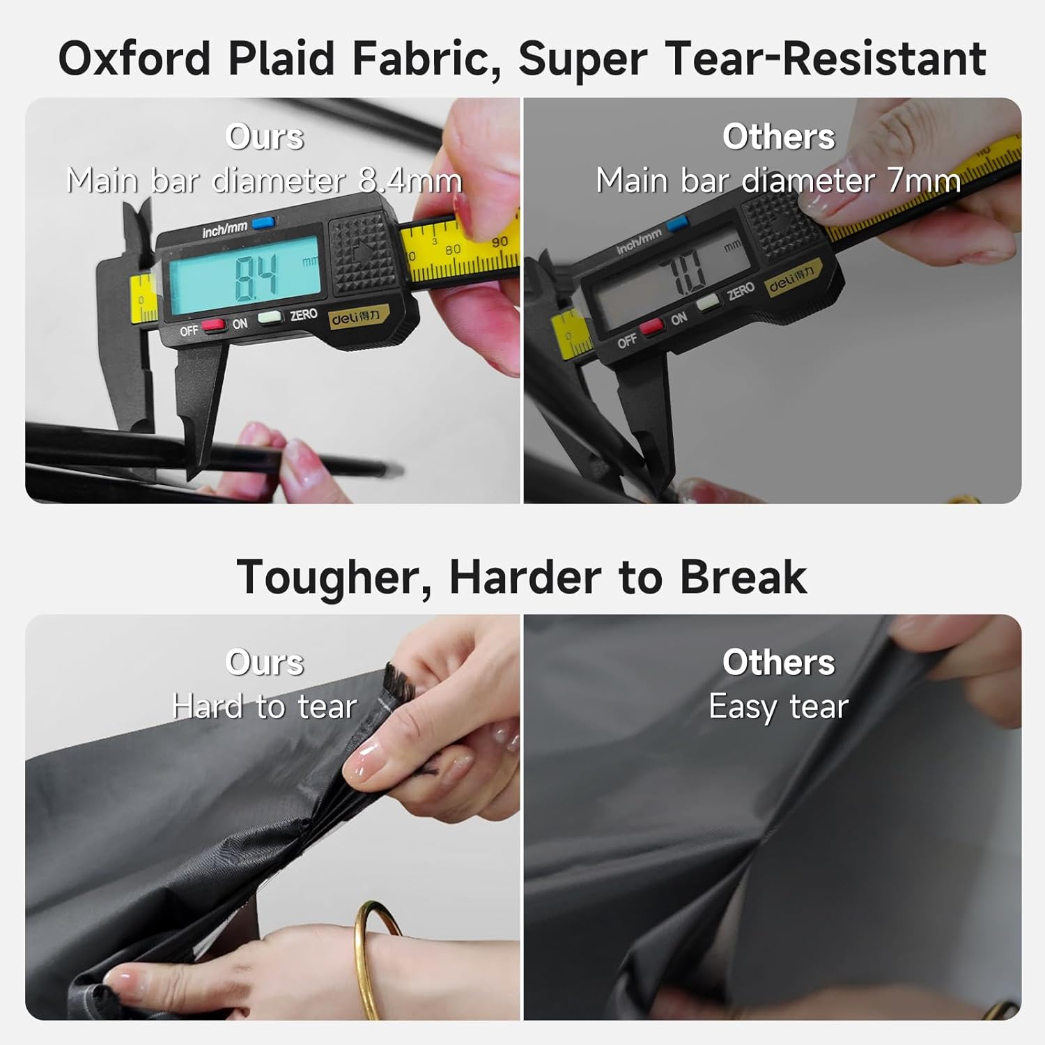 Alternative view of Bike Storage Tent for Outdoor, 2-3 Bike Capacity with Extra Top Space, PU5000 Waterproof 210D Oxford Fabric with Taped Seams, Portable Floor Storage Shed for Bicycle, Motorcycle & Garden Tools, etc