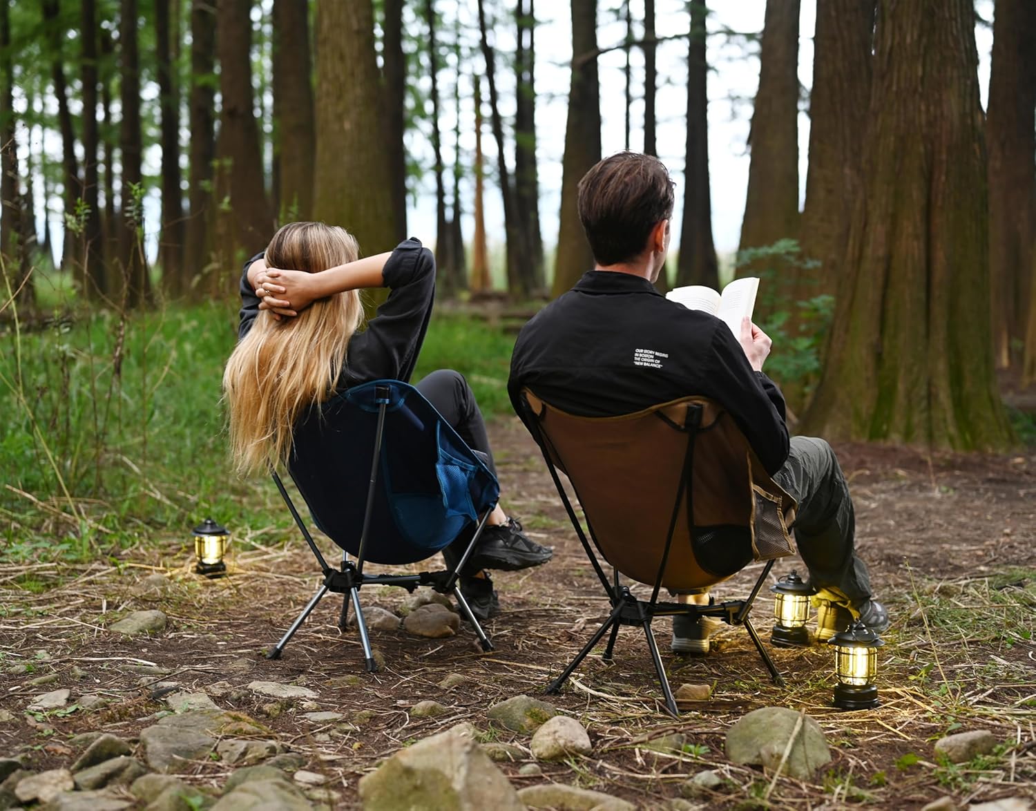 MARCHWAY Lightweight Folding Camping Chair with Spring Lock, Stable Compact Portable for Outdoor Camp, Travel, Beach, Picnic, Festival, Hiking, Backpacking (Lowback Khaki)