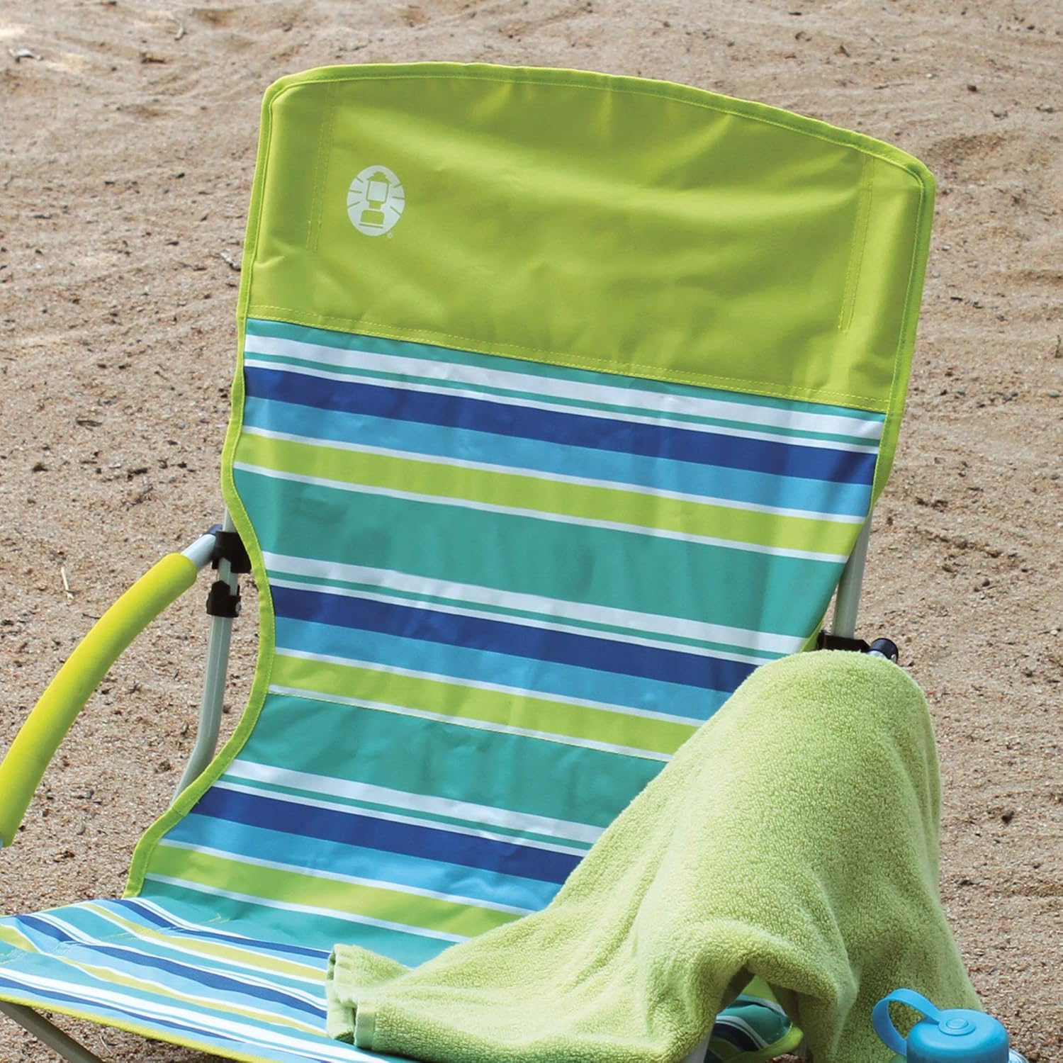 Alternative view of Coleman Utopia Breeze Lightweight Beach Chair with Cup Holder, Comfortable Portable Outdoor Chair with Carry Bag, Supports up to 250lbs, Great for Beach & Yard