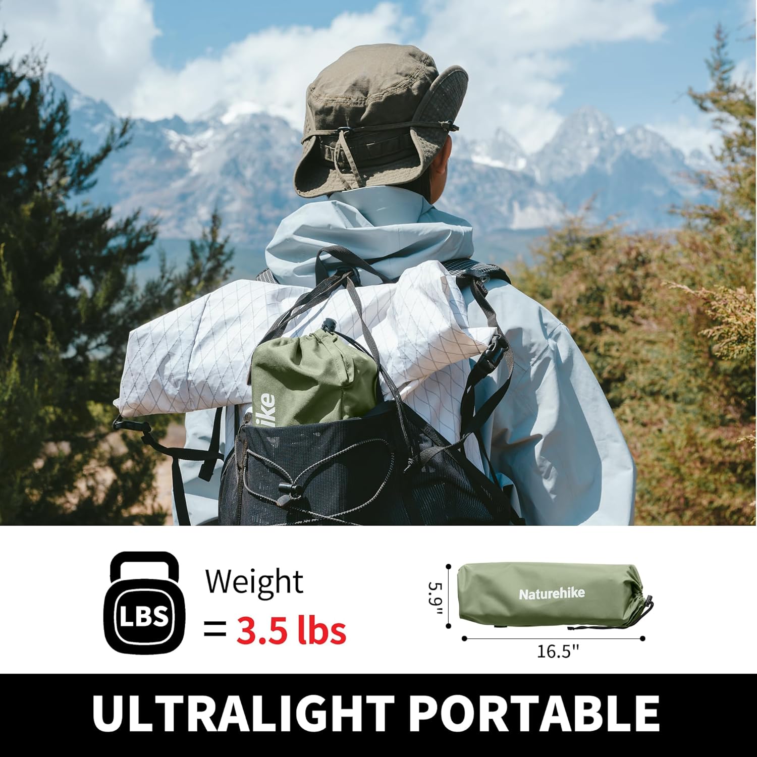 Alternative view of Naturehike Portable Camping Table, Aluminium Folding Table, Ultralight Camp Table Small Table for Camping Hiking Backpacking Outdoor Picnic