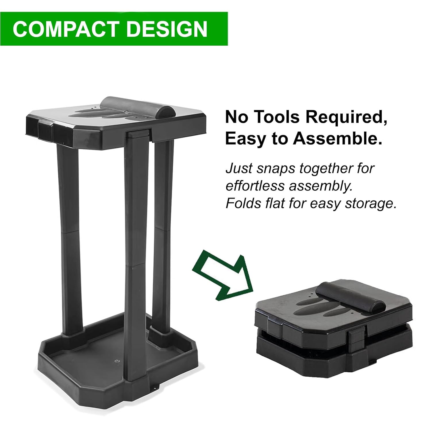 HolaKit Collapsible Trash Bag Holder with Reinforced Legs and Bonus Inner Storage Compartment, Portable Trash Can, Outdoor Waste Bin with 20 Bags Included for Camping, RV, Picnic, and Home Use