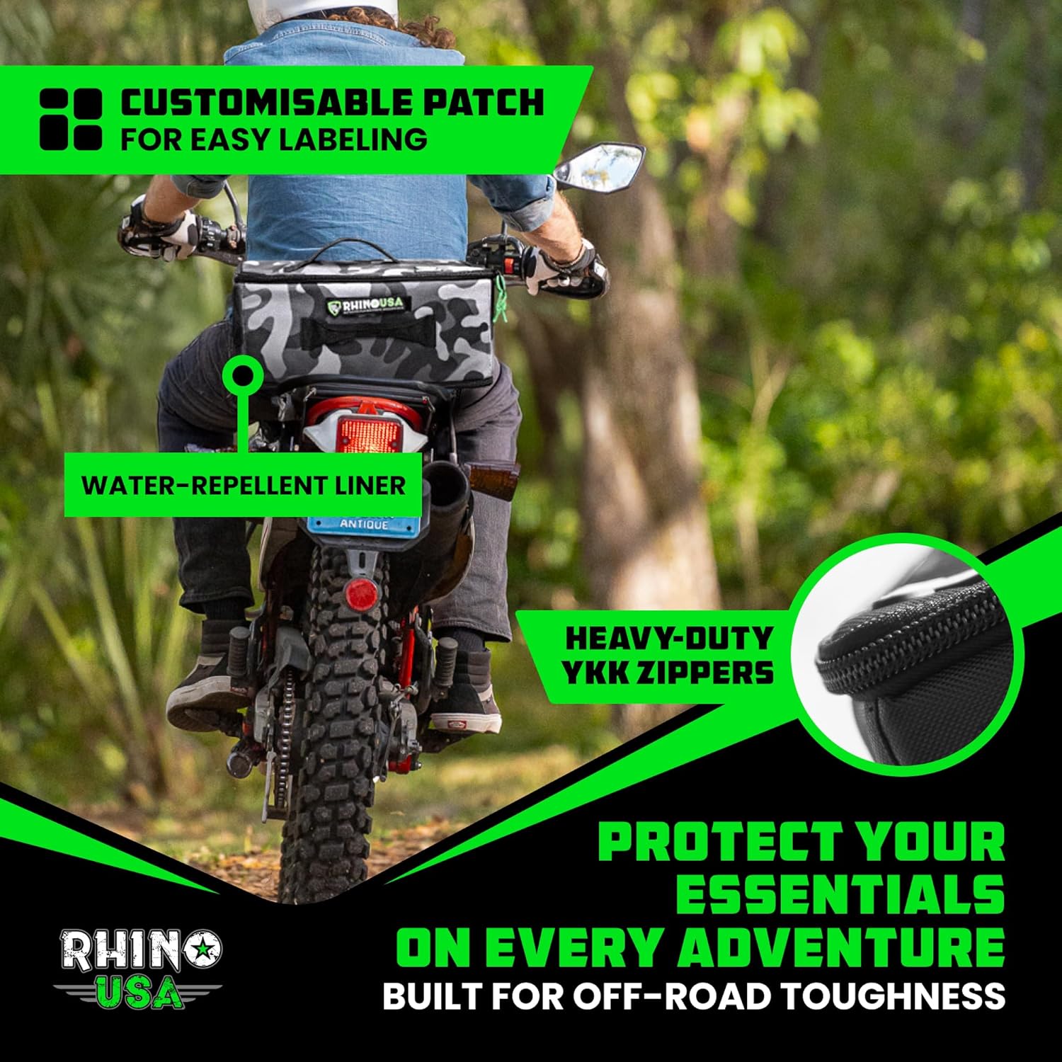 Alternative view of Soft-Sided Overland Storage Bag u2013 Tactical Gear Tote for Camping Essentials, SUV Trunk Organizer, Bushcraft Gear, Camper Organization, Travel Bag with Dividers & Customizable Patch Panel (S, Camo)