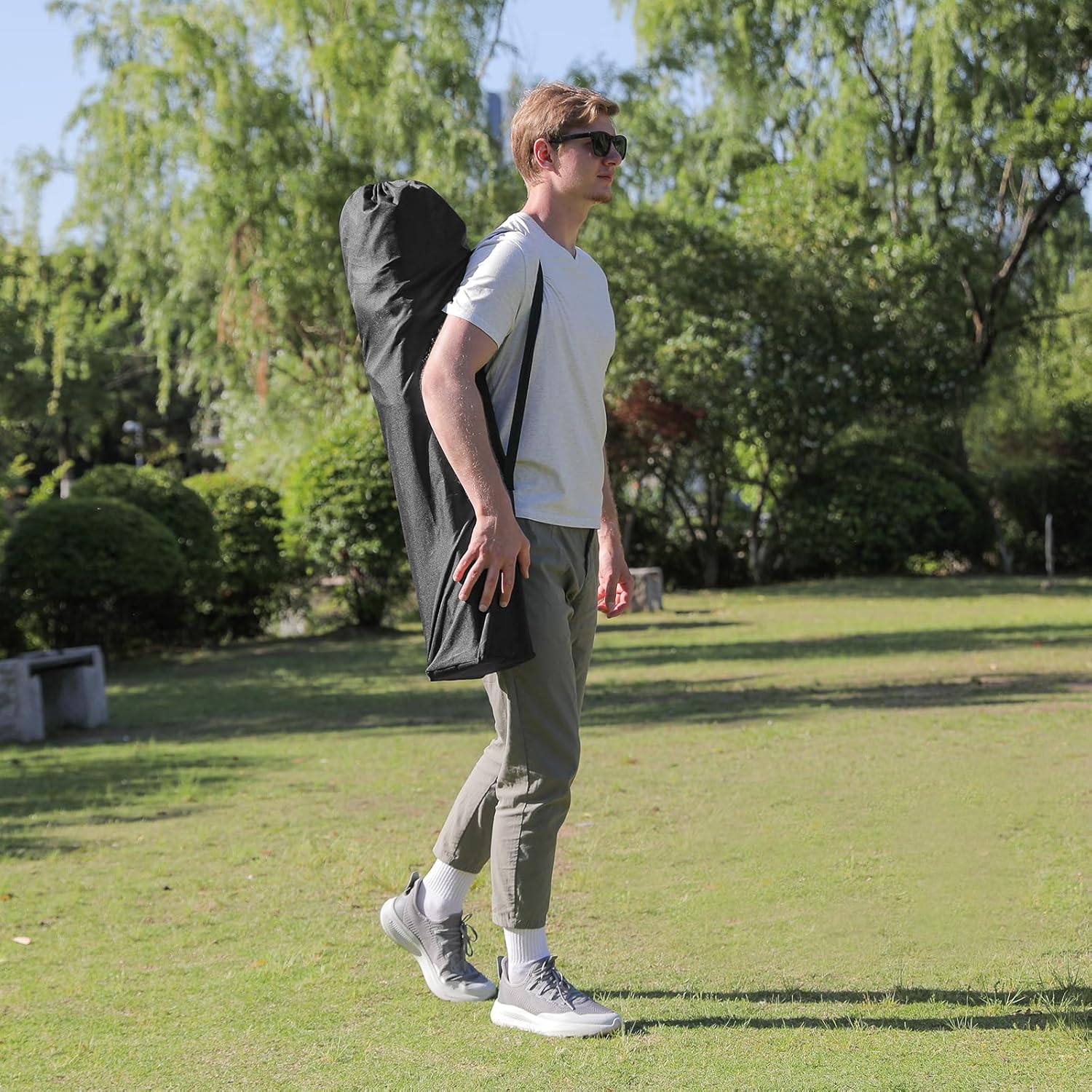 Oversized Camping Chairs 2 Pack - 450lbs Support Heavy Duty Folding Camp Chair Wide Portable Outside Collapsible Chairs with Carry Bag,Cooler,Cup Holder for Outdoor,Lawn,Sports,Baseball,Soccer-Black