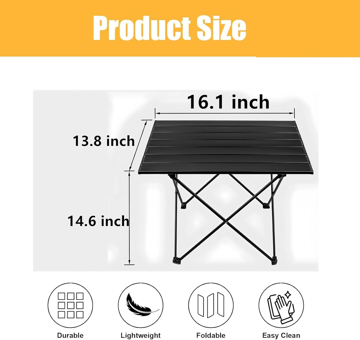 Alternative view of Simidobook Folding Camping Table u2013 Ultralight Aluminum Portable Table for Camping, Hiking, Backpacking, Picnic, Beach, BBQ u2013 Compact Lightweight Collapsible Travel Side Table for Outdoor, RV, (1)