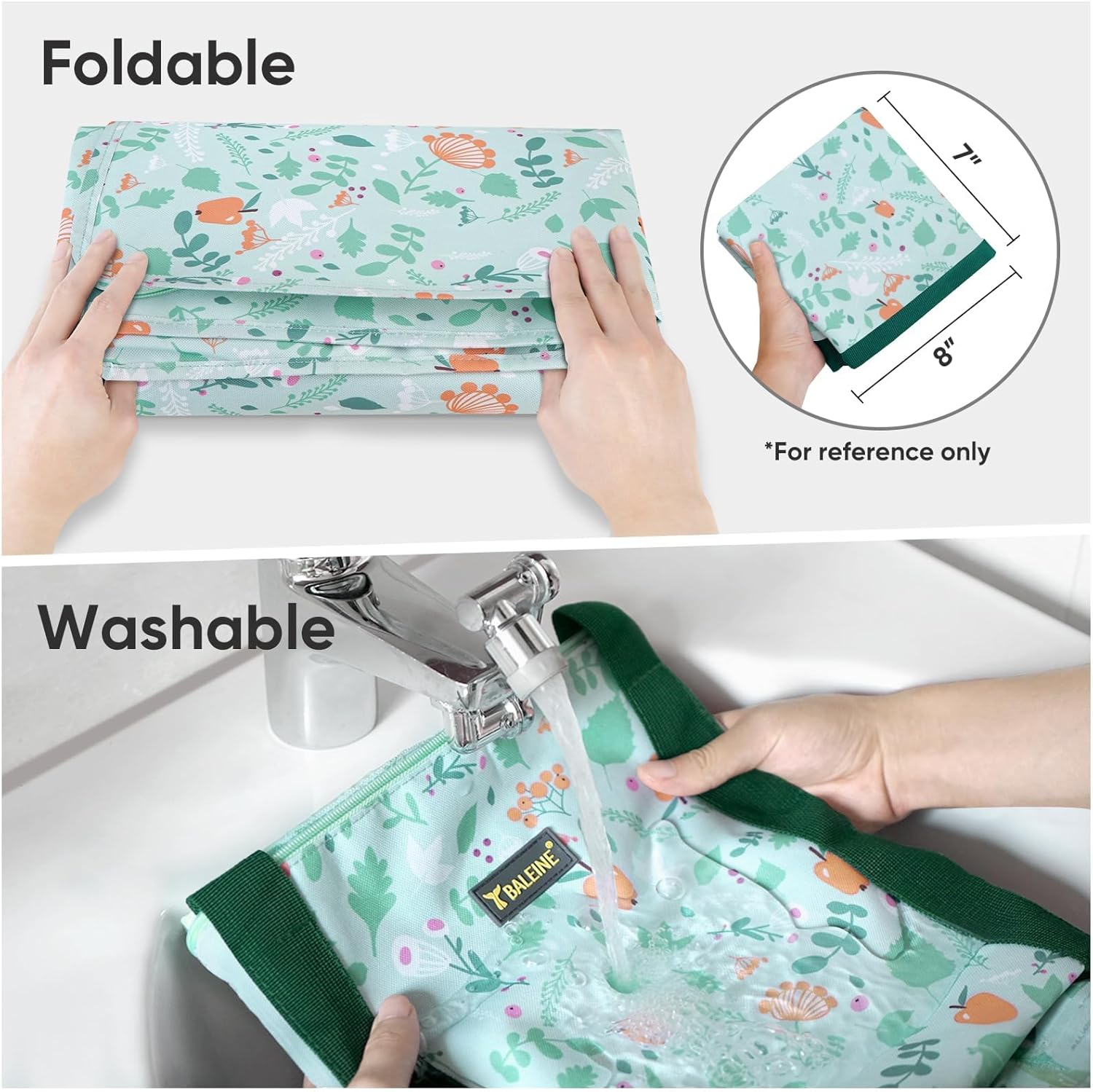 Alternative view of BALEINE Extra Large Storage Tote with Zippers & Carrying Handles, Heavy-Duty Oxford Fabric Moving Bags for Laundry, Space Saving, Storage, Spring Stroll