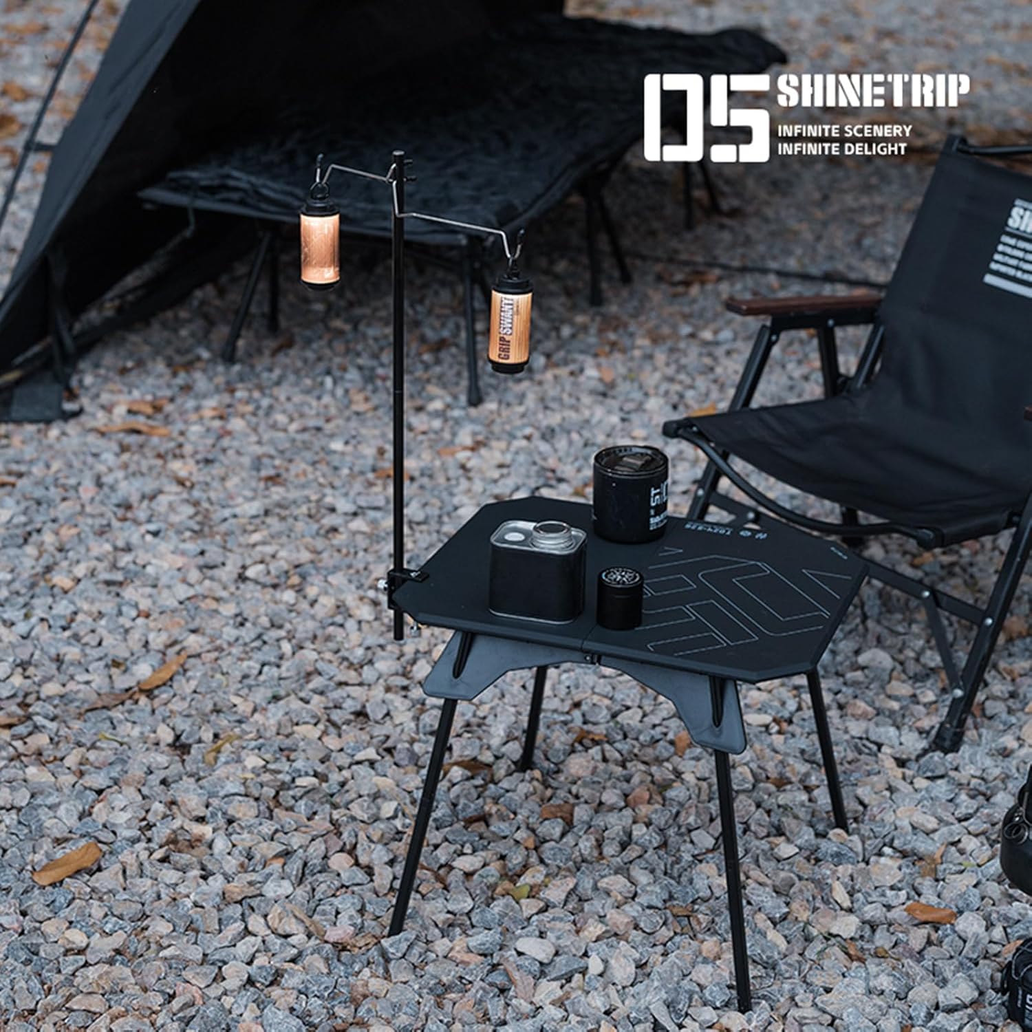 Alternative view of Folding Camp Table, 2 in1 Adjustable Height(16 inch/4 inch) Foldable Camping Desk, Outdoor Camping Table Picnic Table for Cooking, Beach, Hiking, Travel, Fishing, BBQ