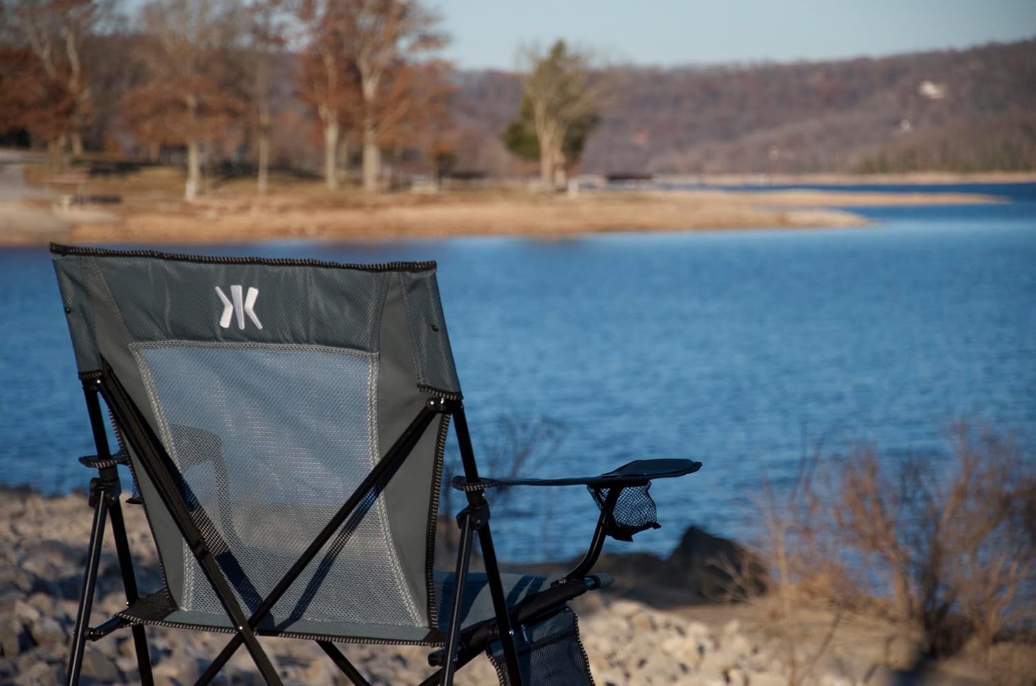 Kijaro Portable Camping Chairs - Enjoy the Outdoors with a Versatile Folding Sports Chair for Outdoor & Lawn - Dual Lock Feature Locks Position u2013 Hallet Peak Gray