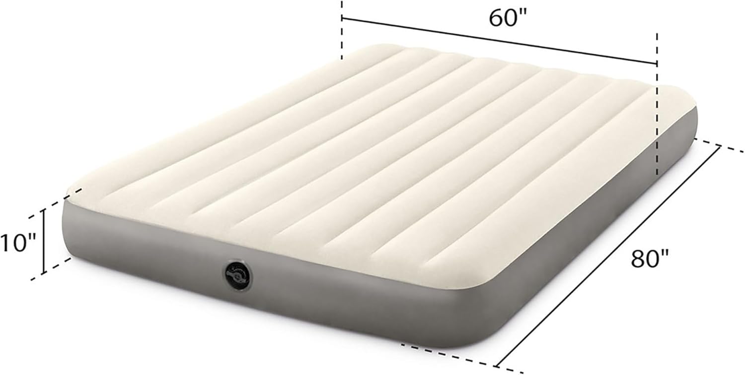 Alternative view of Intex 64103E Dura-Beam Standard Single-High Air Mattress: Fiber-Tech - Queen Size - 10in Bed Height - 600lb Weight Capacity - Pump Sold Separately