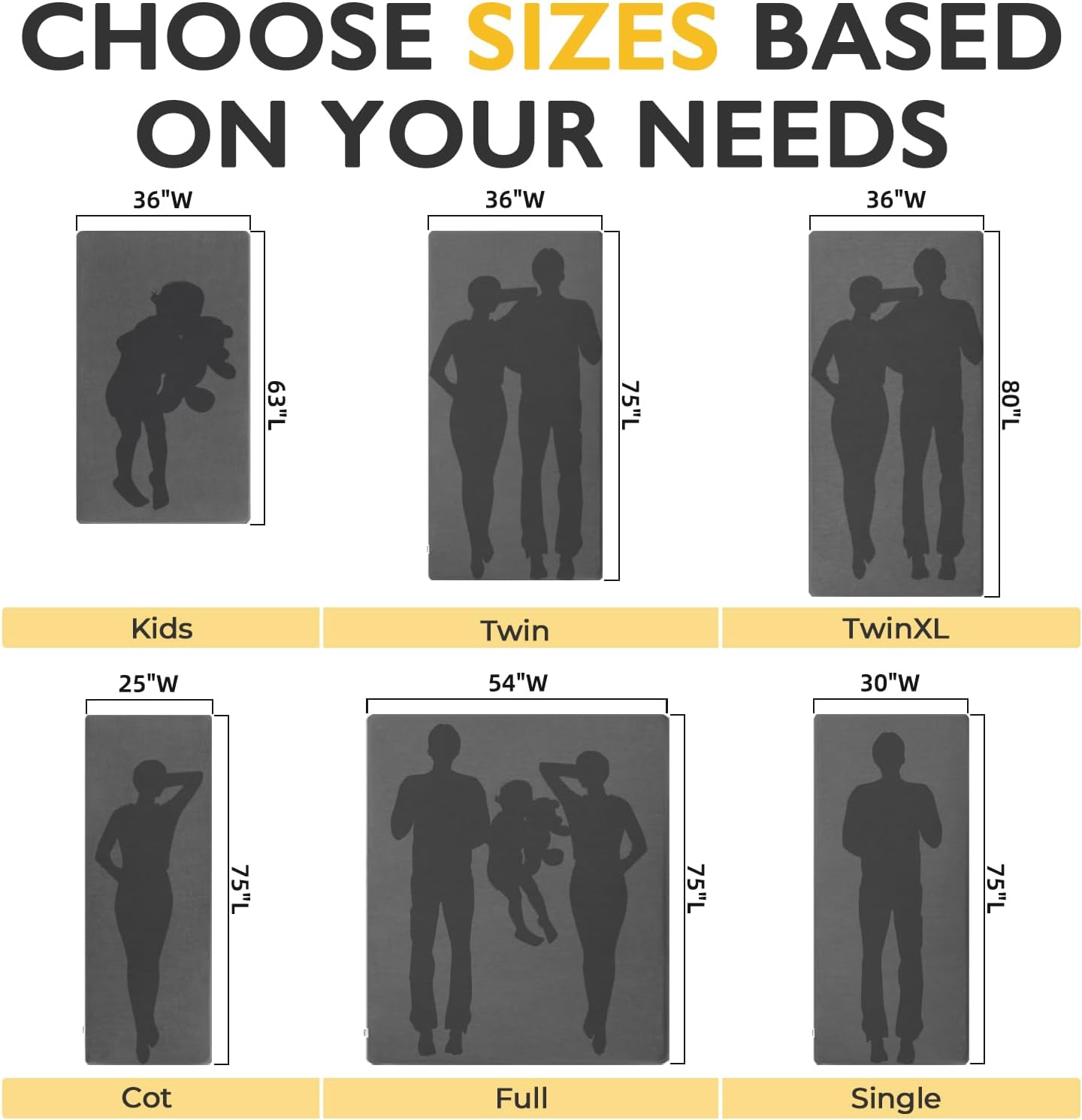 Alternative view of Kingfun 3 Inch CertiPUR-US Memory Foam Camping Mattress, Waterproof Roll up Sleeping Pad for Adults, Comfortable Thick Floor Sleeping Mats for Car Truck Tent with Removable Travel Bag