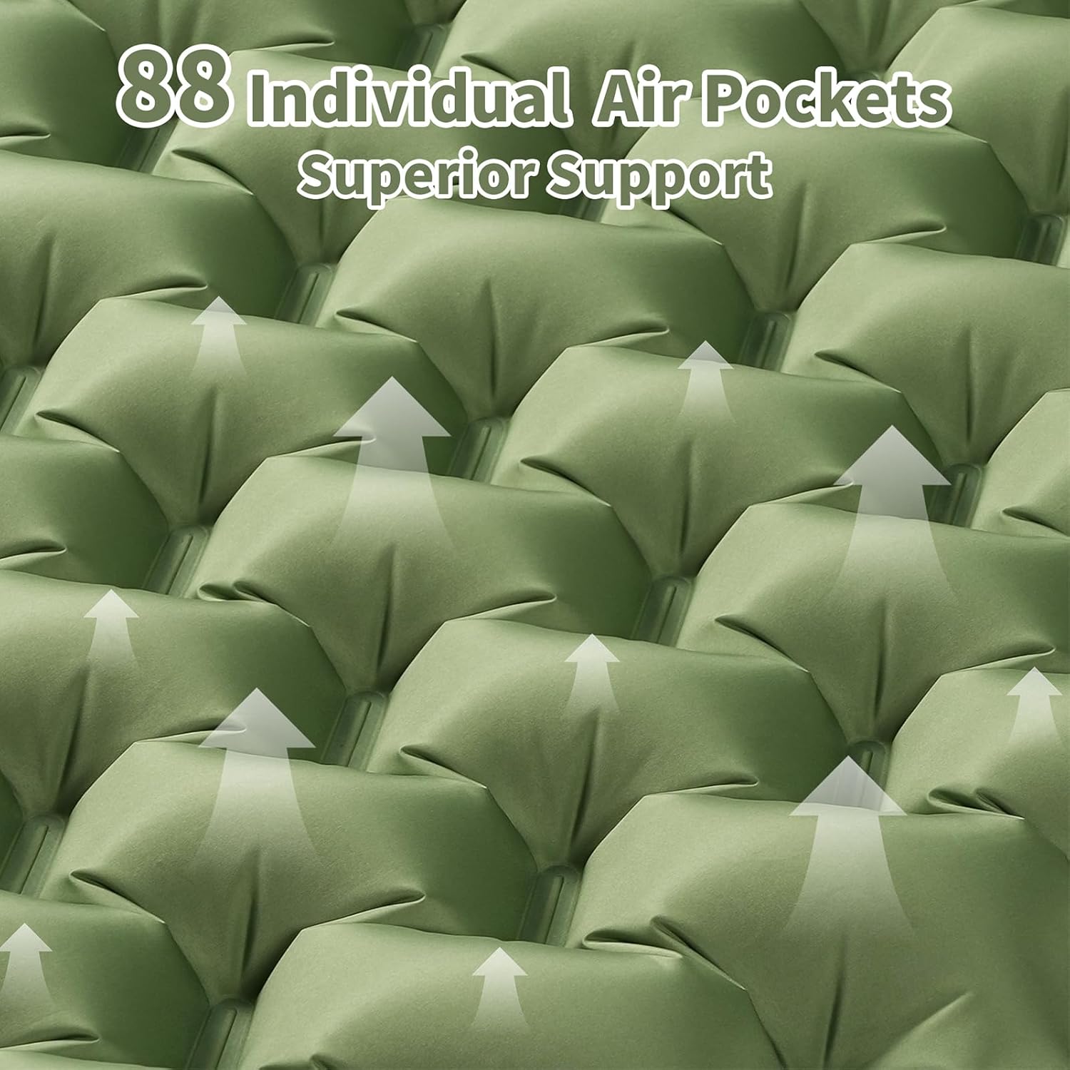 Alternative view of WILDOMS Sleeping Pad for Camping - 4u201D Thick Inflatable Camping Mat with Built-in Pump & Pillow, Ultralight Self Inflating Camping pad, Backpacking Sleeping Mat for Hiking, Tent, Traveling