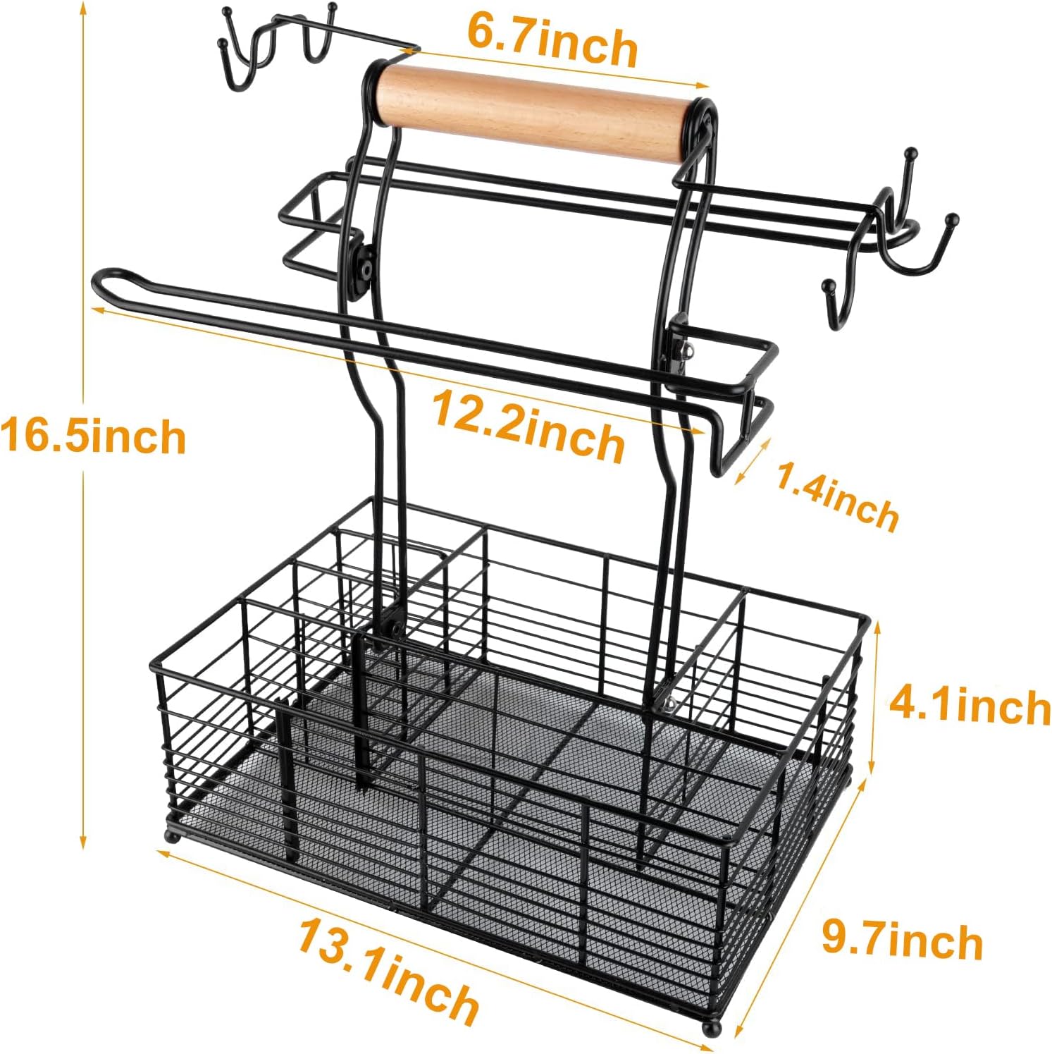 Alternative view of Grill Caddy, BBQ Caddy for Outdoor Grill, Camping Essentials, Camping Accessories, Outdoor Kitchen BBQ Grill Accessories for Camper, Tailgate Essentials, Grilling Gifts for Men