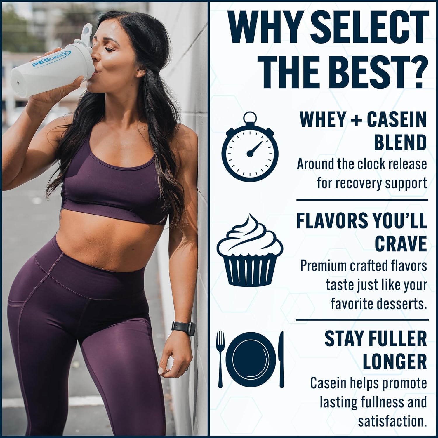 Alternative view of PEScience Select Protein Powder, Whey and Casein Blend, Clean Protein Powder for Women and Men, Low Calorie, Low Carb, Keto Friendly, Gluten Free - Gourmet Vanilla - 5 Servings