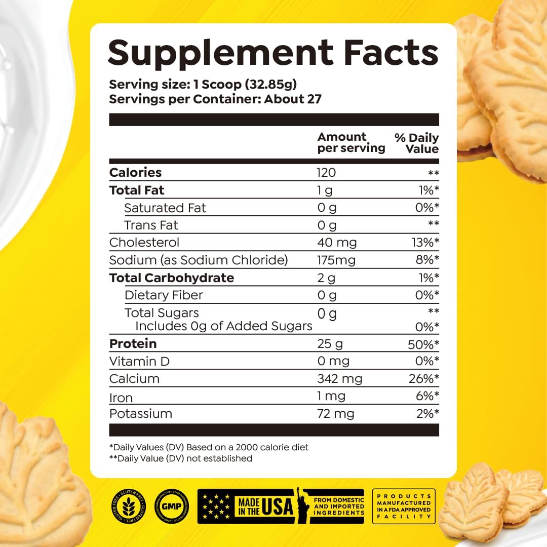 Alternative view of Casein + Whey Protein by HTLT | Whey & Casein Protein Shake Powder | Slow-Release Whey & Casein Protein for Sustained Energy | Casein Protein Powder for Baked Treats, Maple Cookie