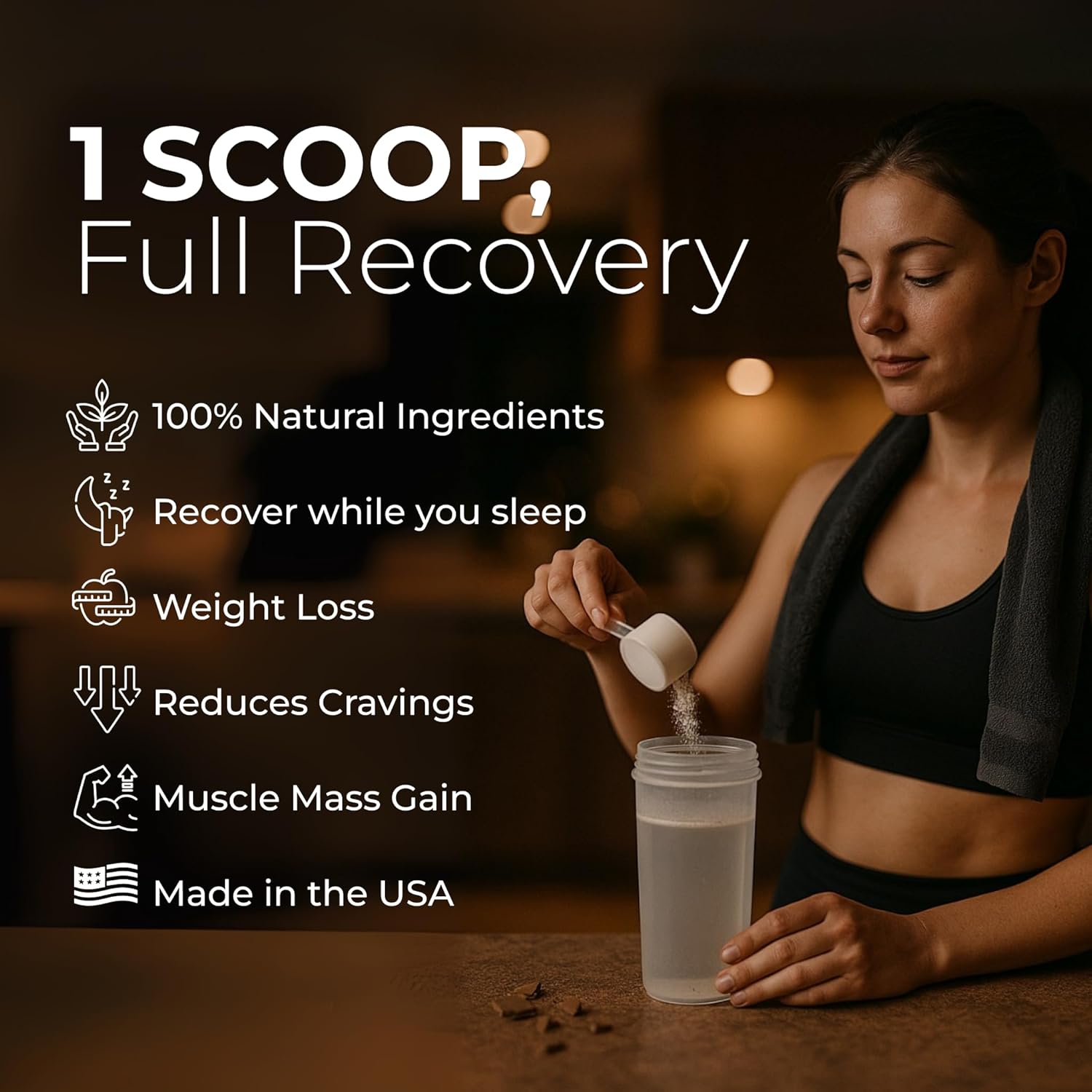 Alternative view of About Time Casein Protein Chocolate, 19g Protein, Nighttime Recovery Formula, No Artificial Sweeteners, No Growth Hormones