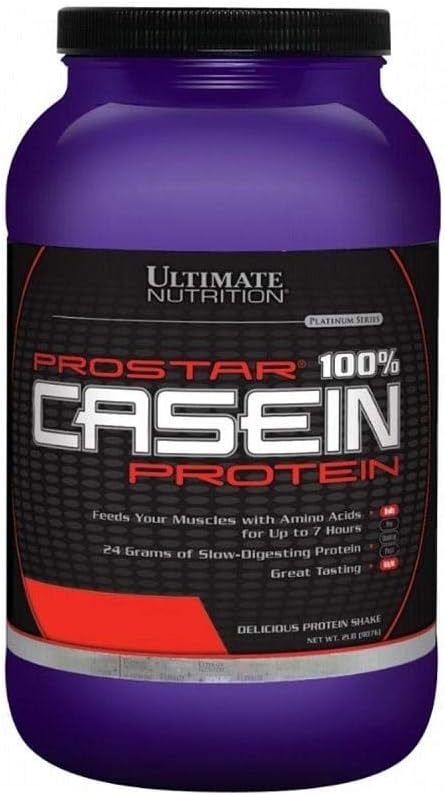 Alternative view of Ultimate Nutrition Prostar Micellar and Hydrolyzed Casein Protein Powder - Fat Free Overnight Muscle Growth and Recovery with BCAAs, 5 Pounds, Chocolate