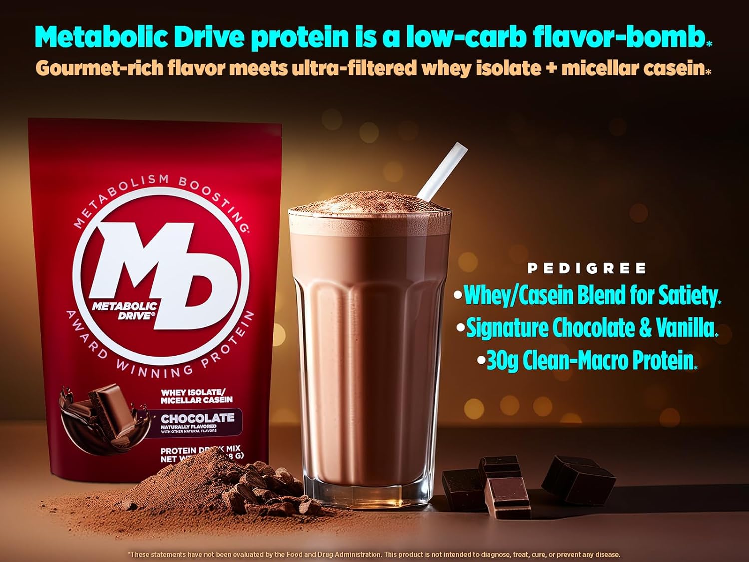 Alternative view of Biotest Metabolic Drive Protein - Low-Carb Flavor-Bomb - 20 Servings, Chocolate