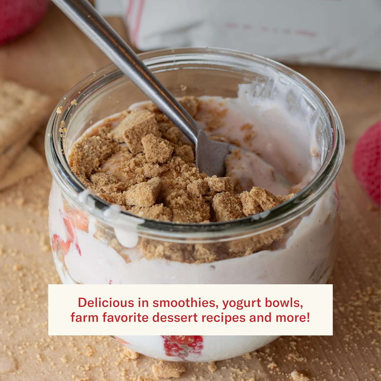 Alternative view of Ballerina Farm Grass Fed Whey Protein Powder Strawberry Crème, 24g Protein with Collagen Peptides, Bovine Colostrum, Hemp Hearts, Prebiotic Fiber, No Added Sugar or Artificial Ingredients, 20 Servings