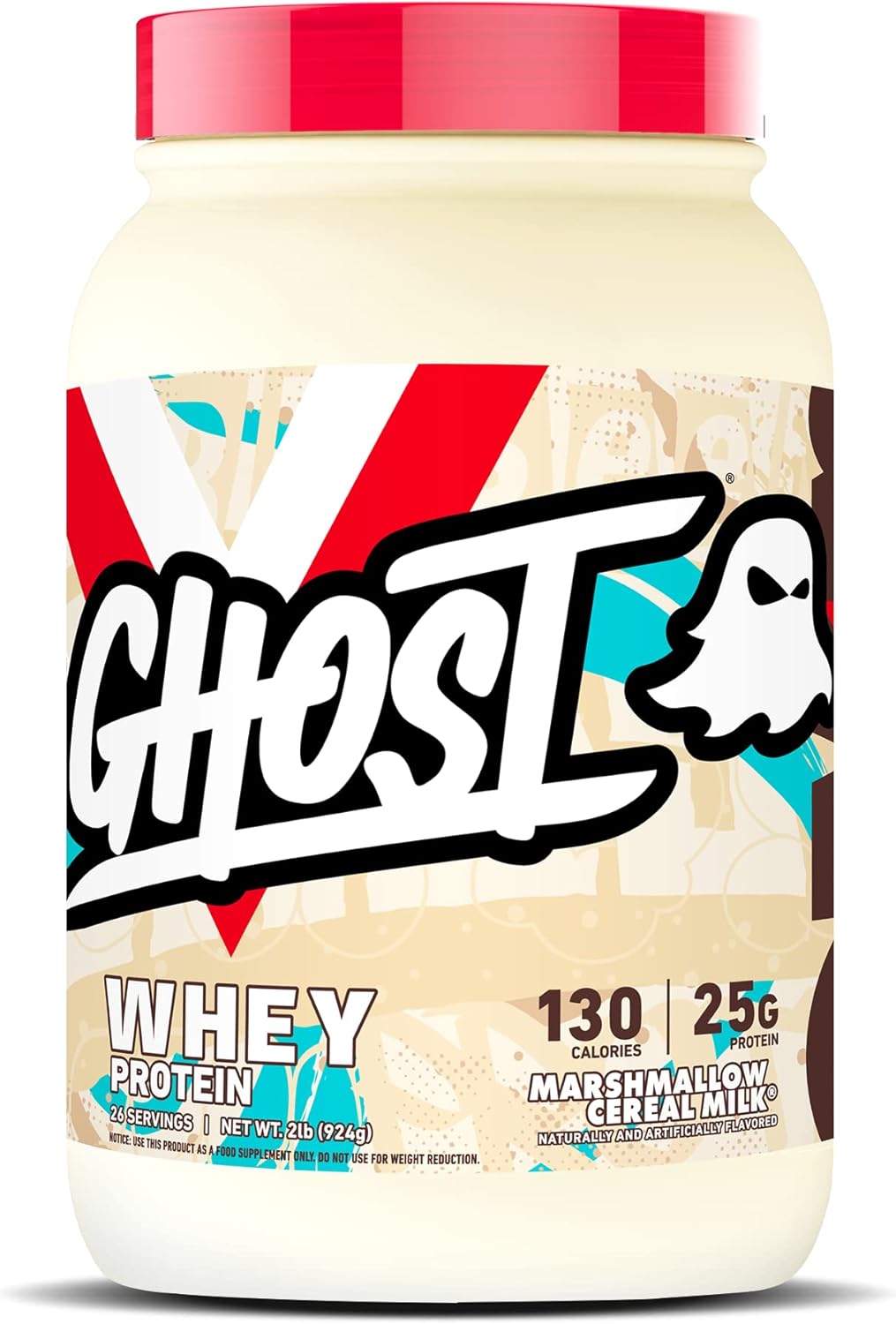 Alternative view of GHOST Whey Protein Powder, Chips Ahoy! - 2LB, 25G of Protein - Whey Protein Blend - ­Post Workout Fitness & Nutrition Shakes, Smoothies, Baking & Cooking - Cookie Pieces Inside
