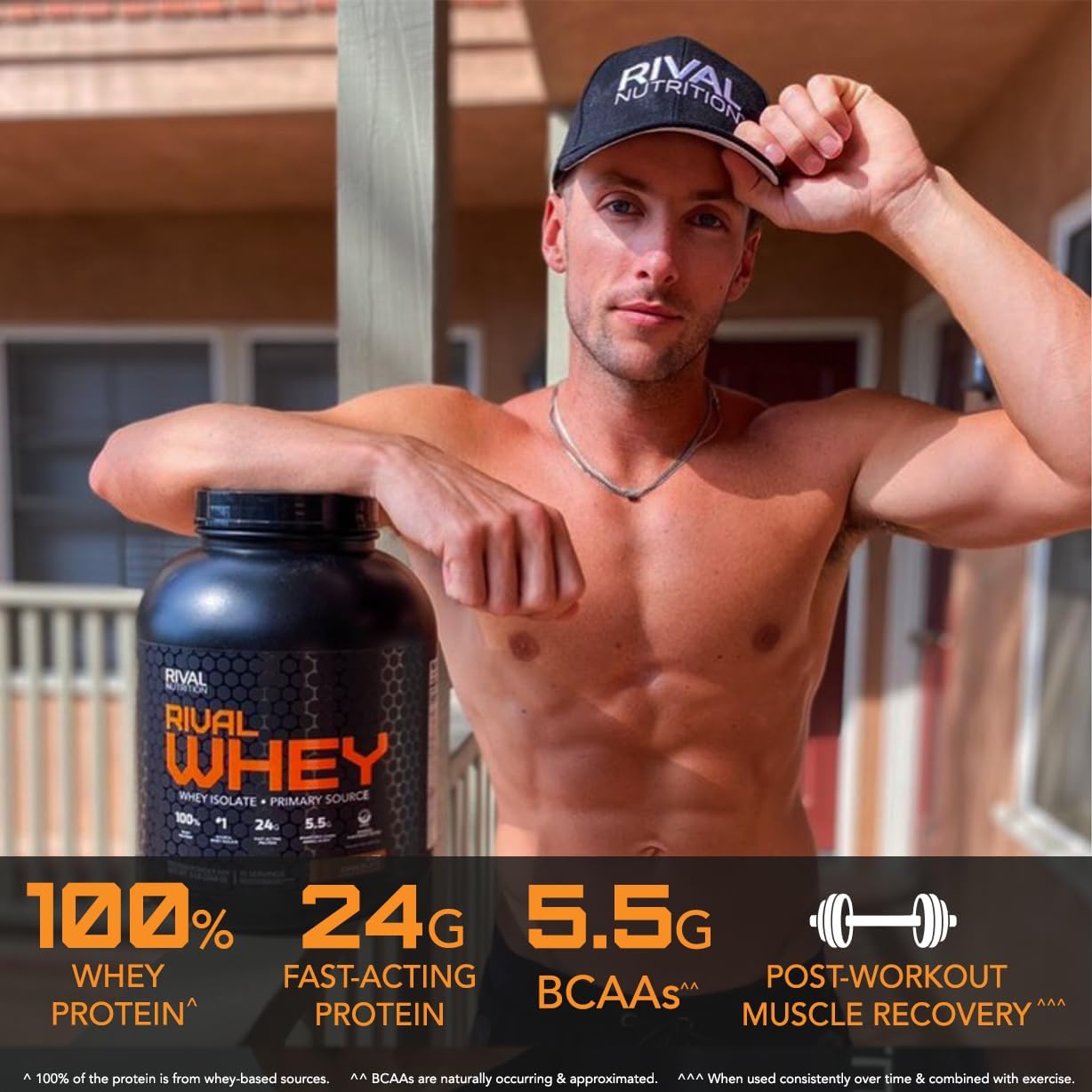 Alternative view of RIVAL NUTRITION Rival Whey u2013 5LB Rich Chocolate u2013 Whey Isolate Primary Source Protein Powder | 24g Protein for Muscle Gain - 70 Servings
