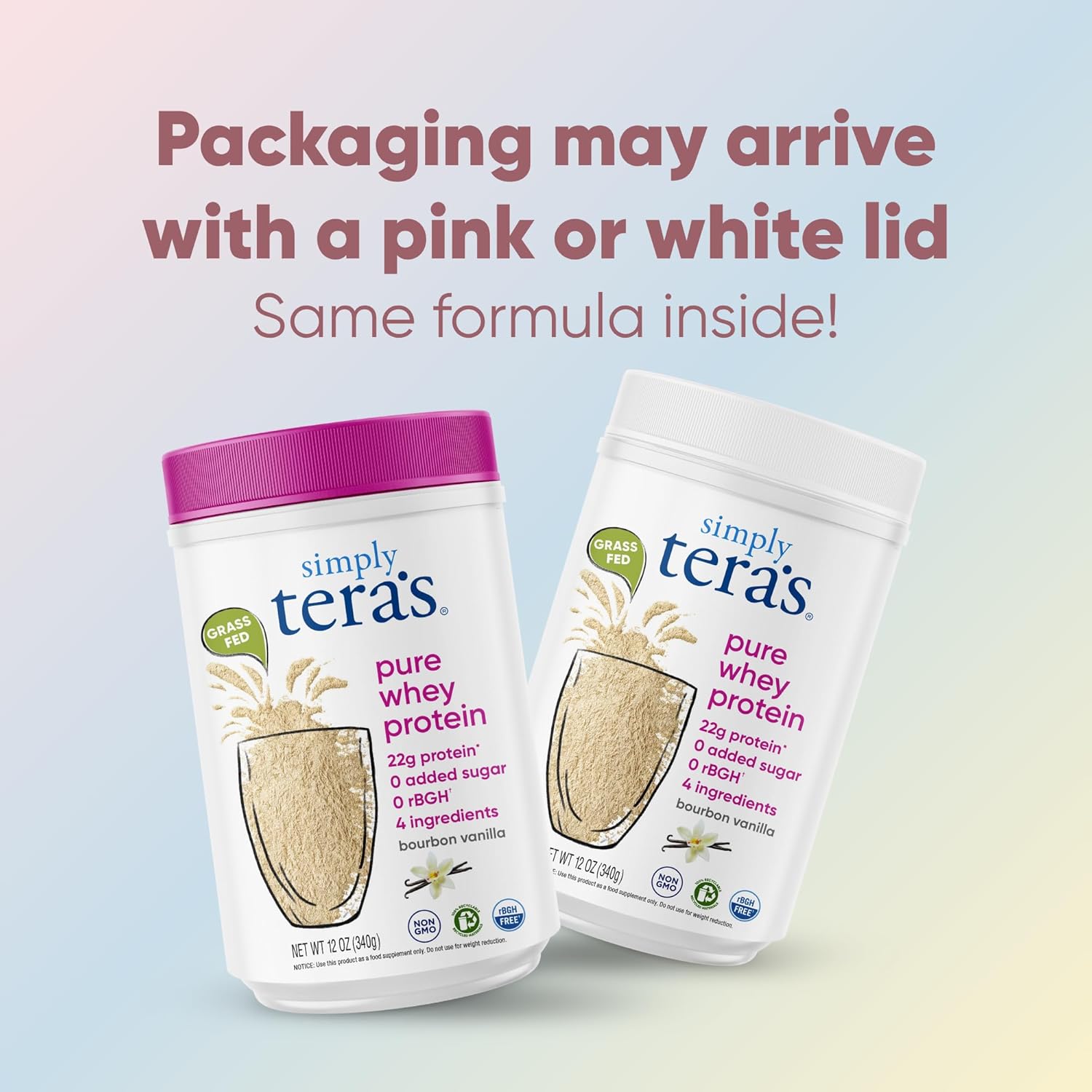 tera's: Simply Pure/rBGH-Free Whey Protein, Bourbon Vanilla, 24 oz