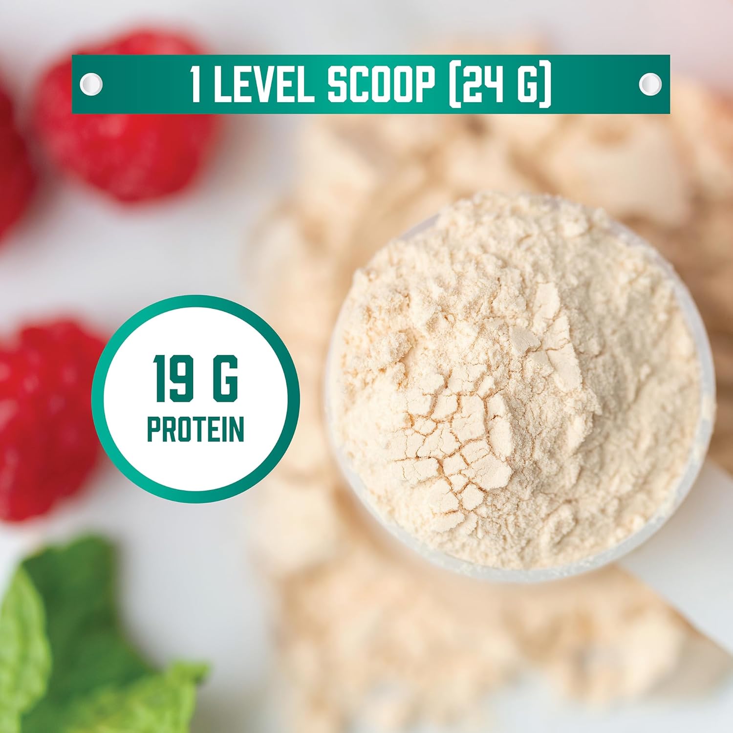 Alternative view of NOW Foods Sports Nutrition, Certified Organic Whey Protein 19 g, Unflavored Powder, 1-Pound