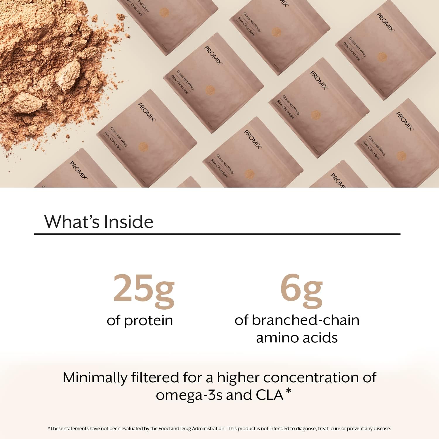 Alternative view of ProMix Nutrition Whey Protein Powder, Chocolate - Grass-Fed - ­Post Workout Fitness & Nutrition Shakes, Smoothies, Baking & Cooking Recipes - Gluten-Free - 2.5 Pound (Pack of 1)