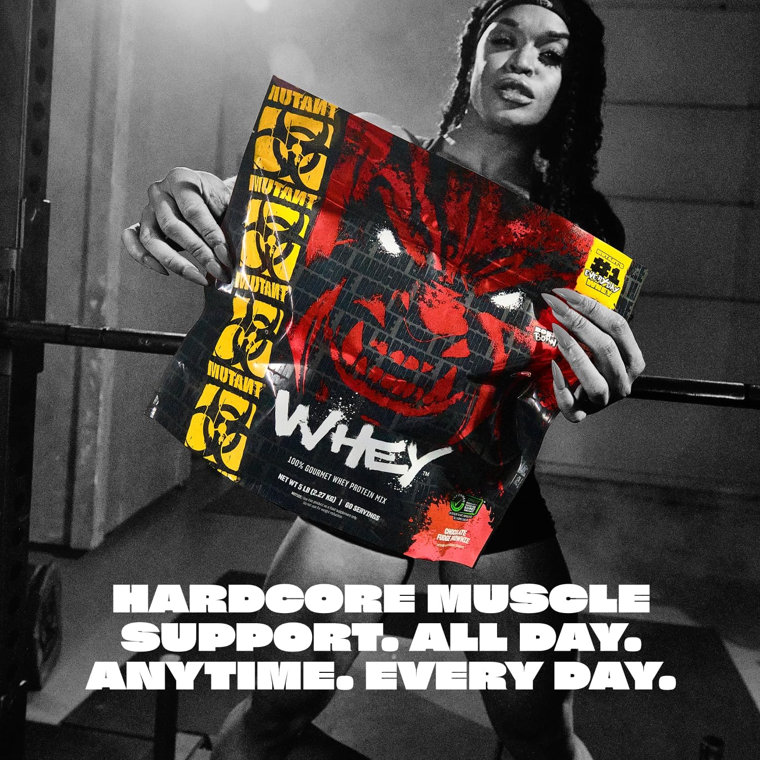 Mutant Whey u2013 100% Whey Protein Powder Shake, Gourmet Taste, 22g of Protein, Fast Absorbing, Easy Digesting, 5lbs - Vanilla Ice Cream