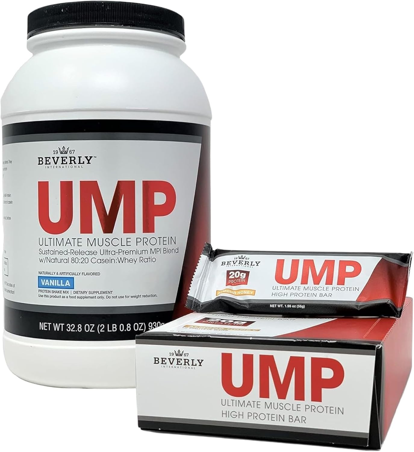 Alternative view of Beverly International UMP Protein Powder, Vanilla. Unique Whey-Casein Ratio Builds Lean Muscle. Easy to Digest. No Bloat. (32.8 oz) 2lb .8 oz