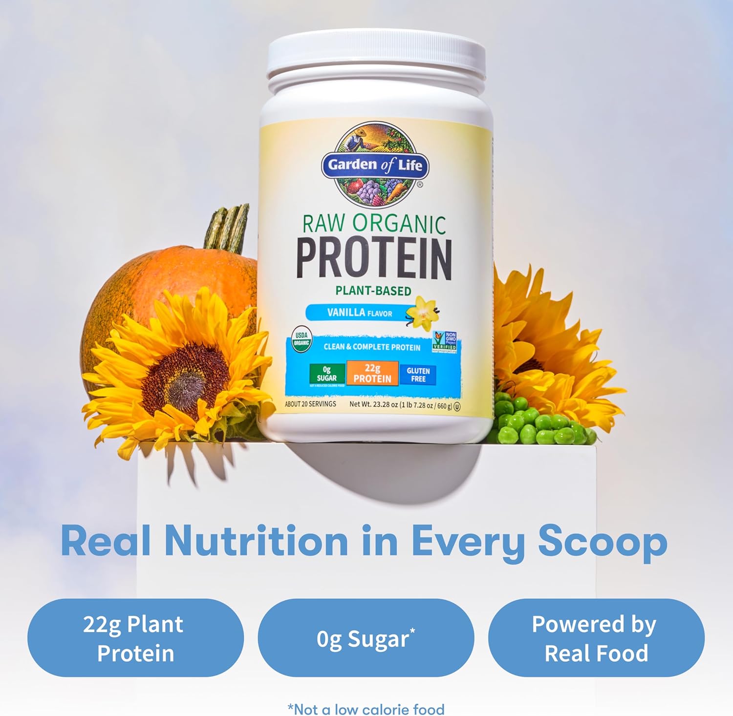 Alternative view of Garden of Life Protein Powder, Vegan Protein Powder, BCAA, Probiotics & Digestive Enzymes, Gluten & Lactose Free, Vanilla, 1.5 LB