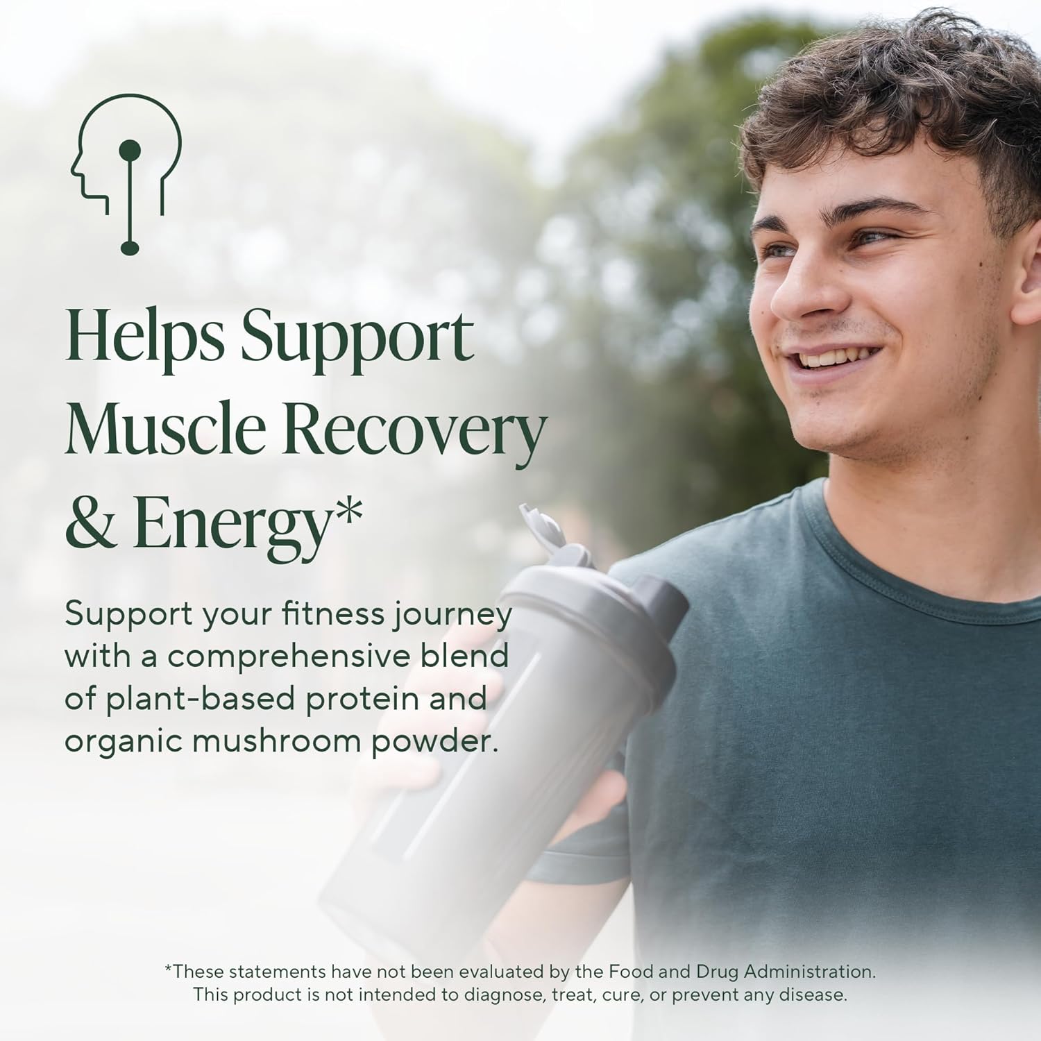 Alternative view of OM MUSHROOM SUPERFOOD Master Blend Vegan Protein u2013 Creamy Vanilla Plant Protein with 10 Mushrooms, Ashwagandha, BCAAs & B12 u2013 Energy, Recovery & Immune Support u2013 1.2 lb (16 Servings)