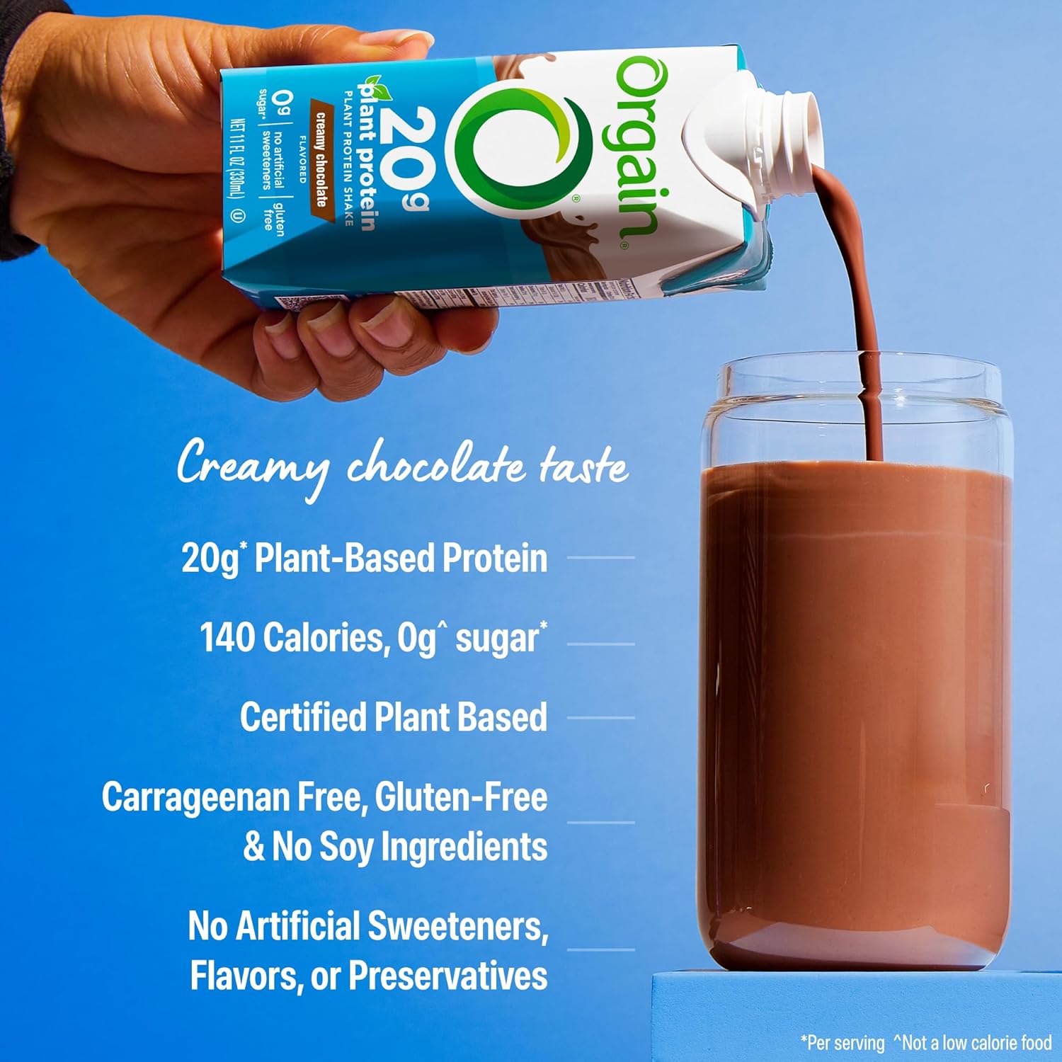 Alternative view of Orgain Organic Vegan Protein Shake, Creamy Chocolate - 20g Plant Based Protein, Ready to Drink, Fruits & Vegetables, Gluten Free, Kosher, No Soy or Dairy Ingredients, 11 Fl Oz (Pack of 12)